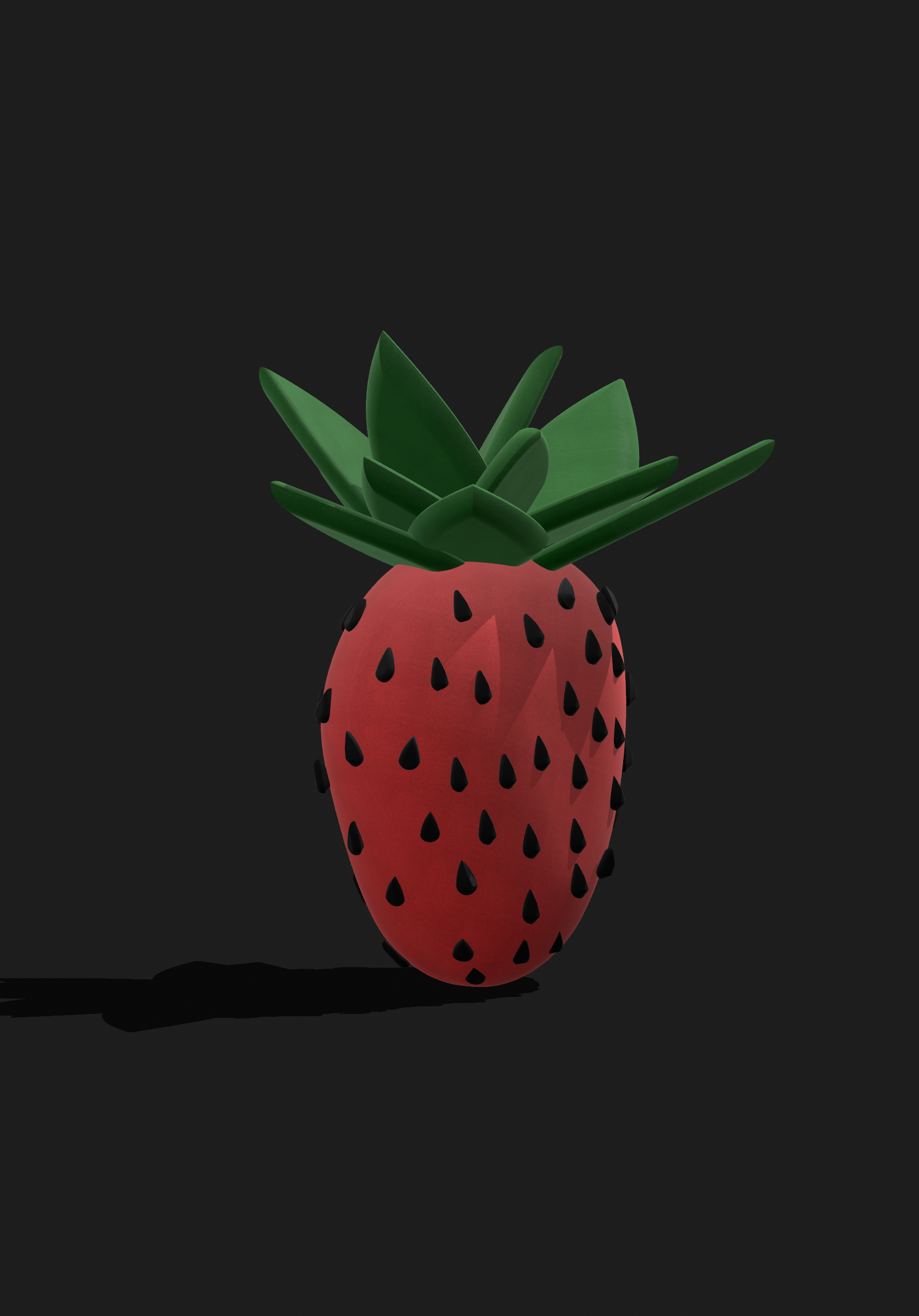 Virtual Reality Strawberry 3D Object
