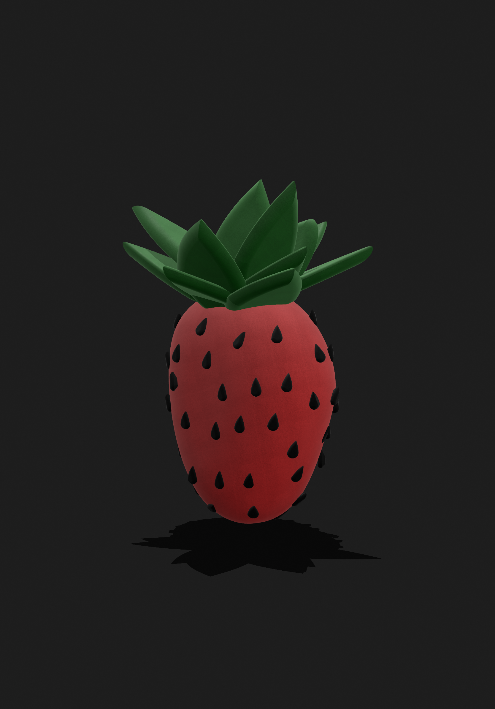 Virtual Reality Strawberry 3D Object