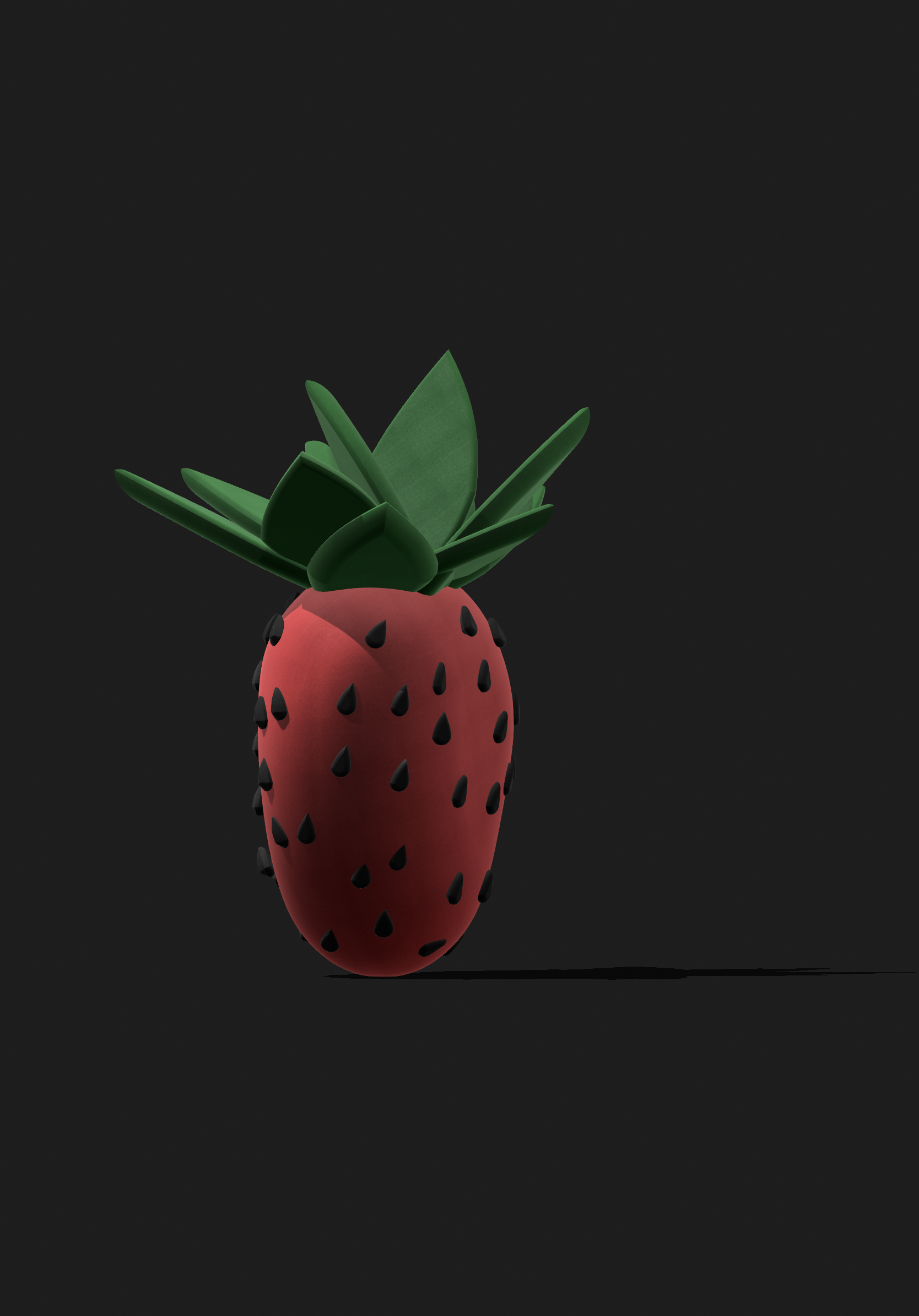 Virtual Reality Strawberry 3D Object