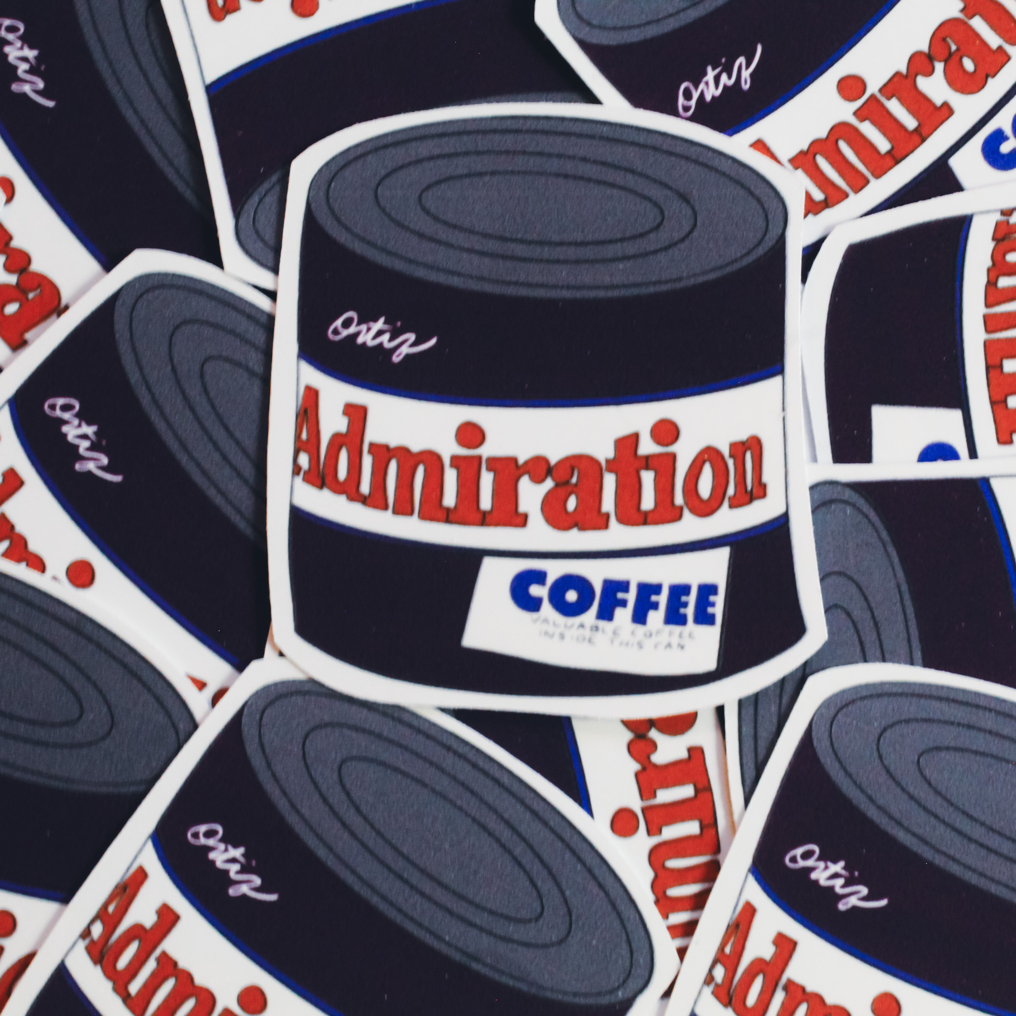 Admiration Coffee Vintage Style Sticker