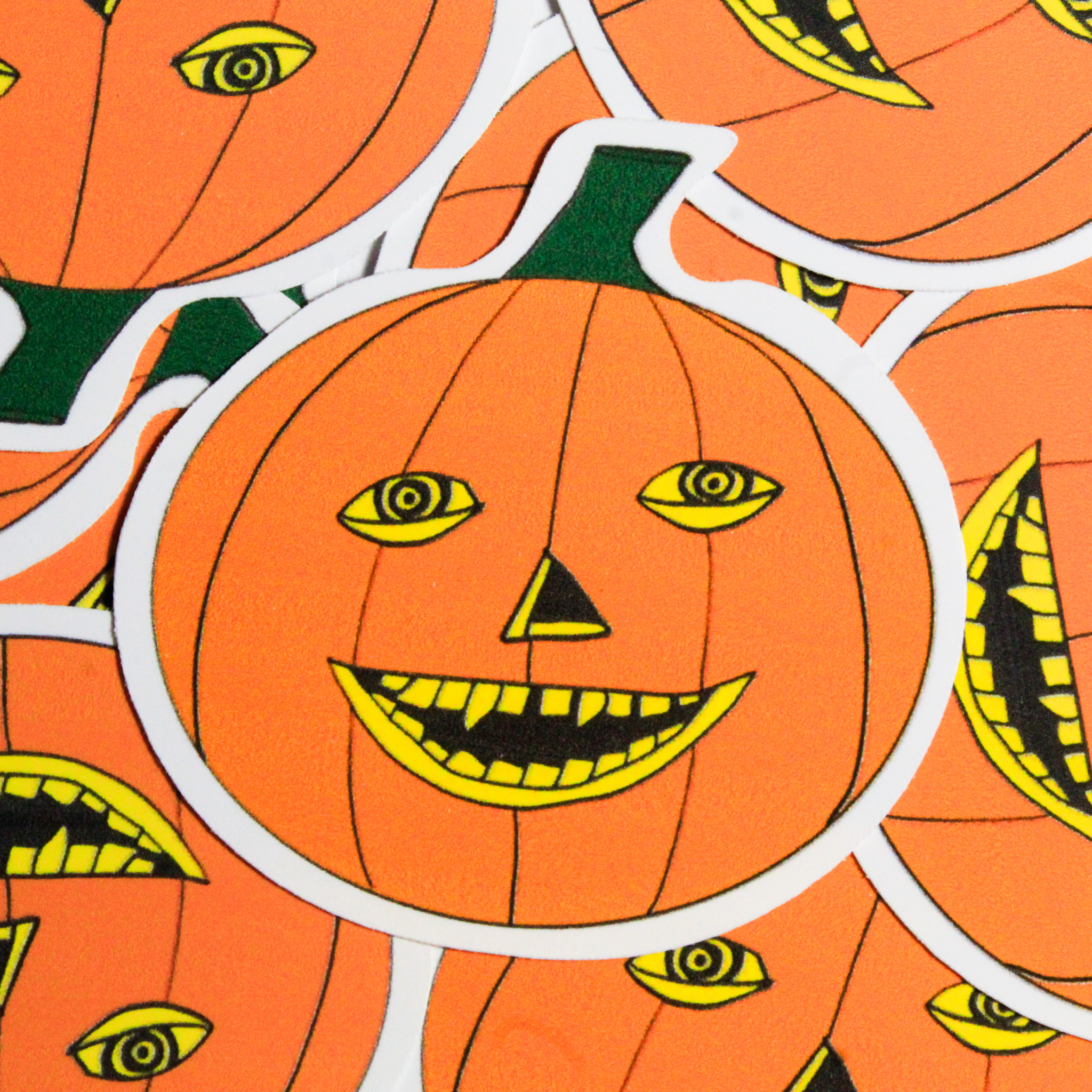 Halloween Pumpkin Matte Vinyl Sticker