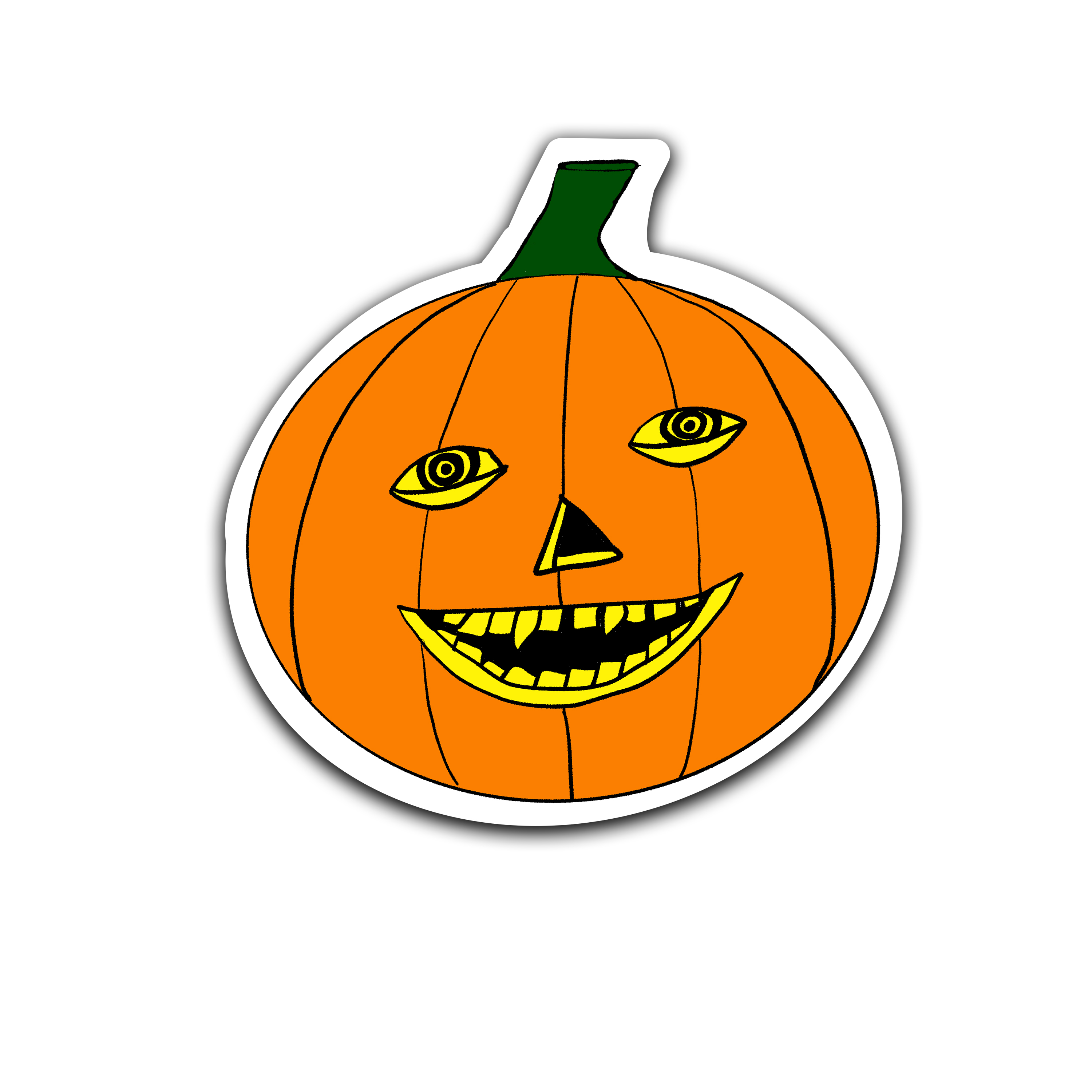 Halloween Pumpkin Matte Vinyl Sticker