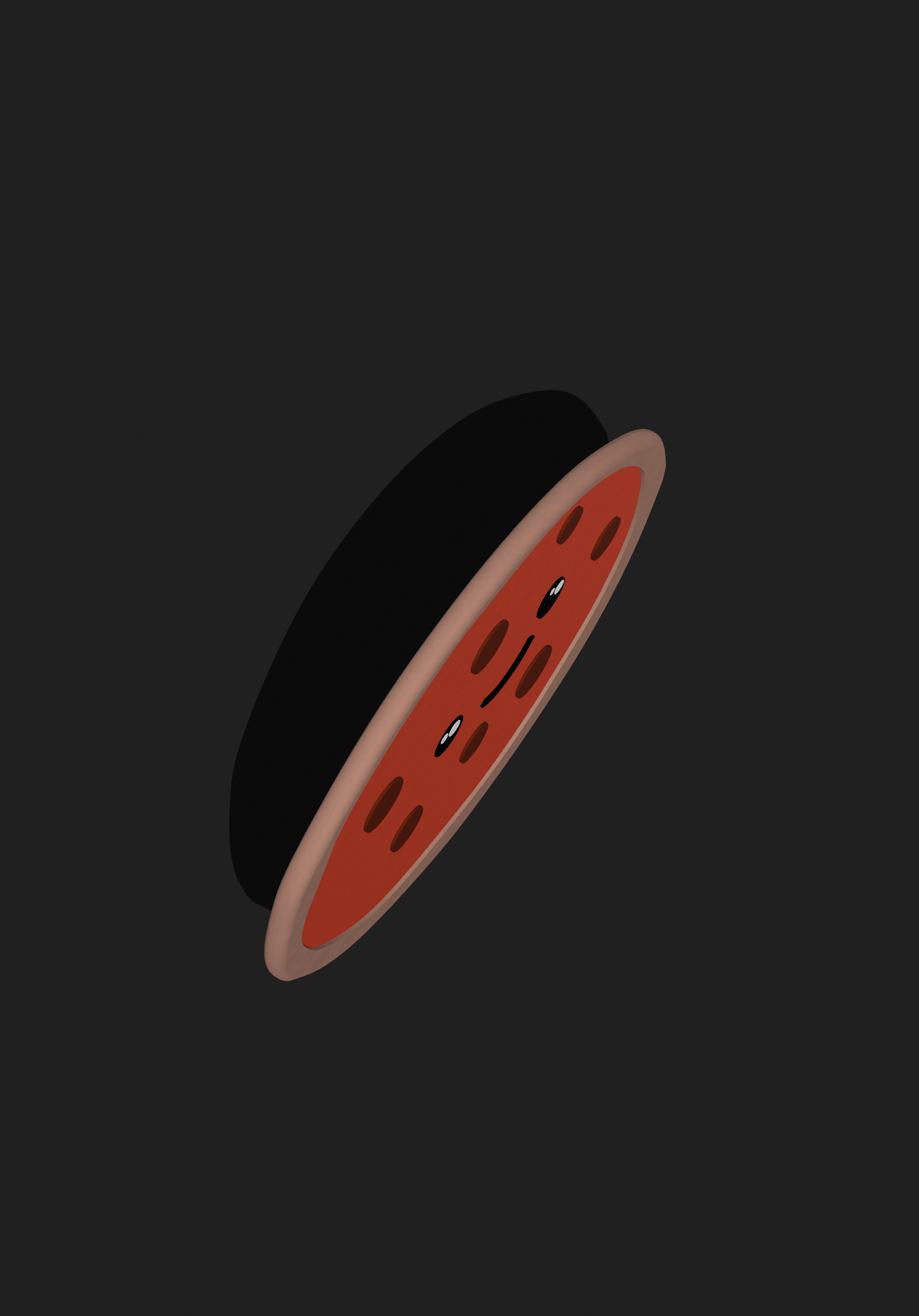 Kawaii Cute Whole Pizza 3D Model
