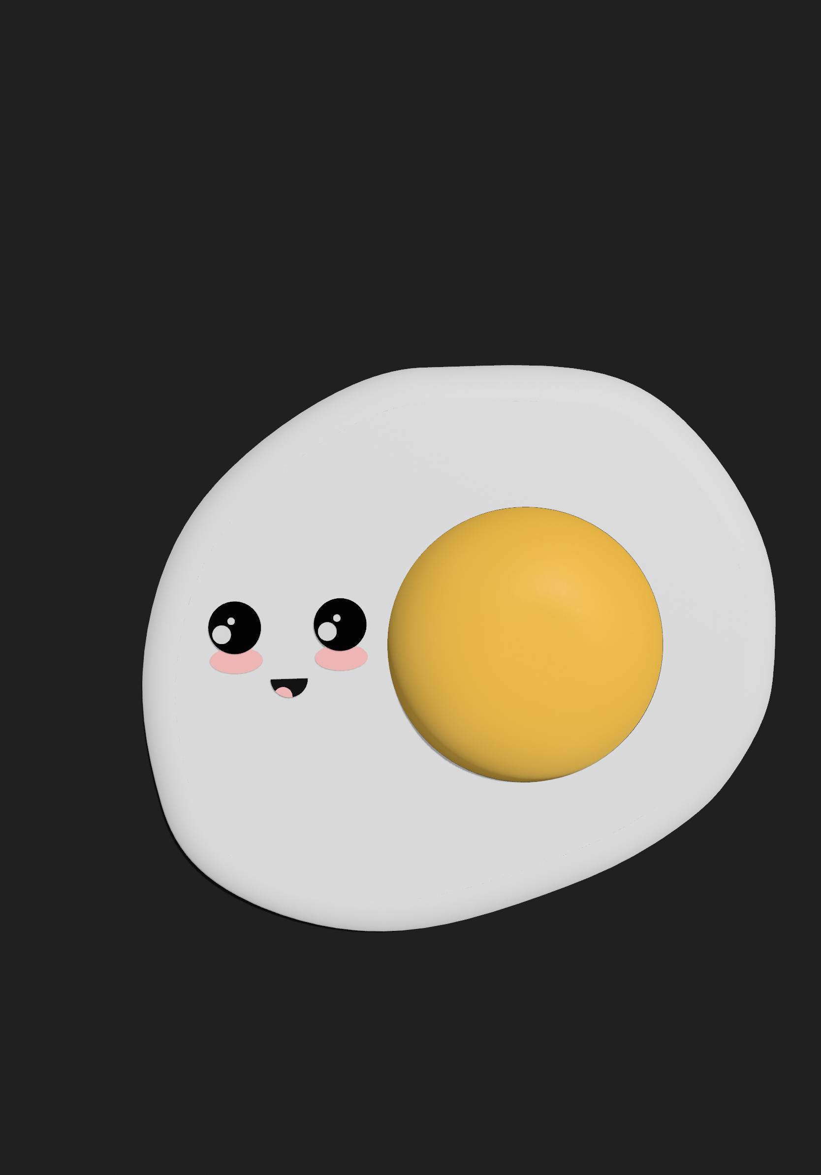 Kawaii Super Cute Egg 3D Model