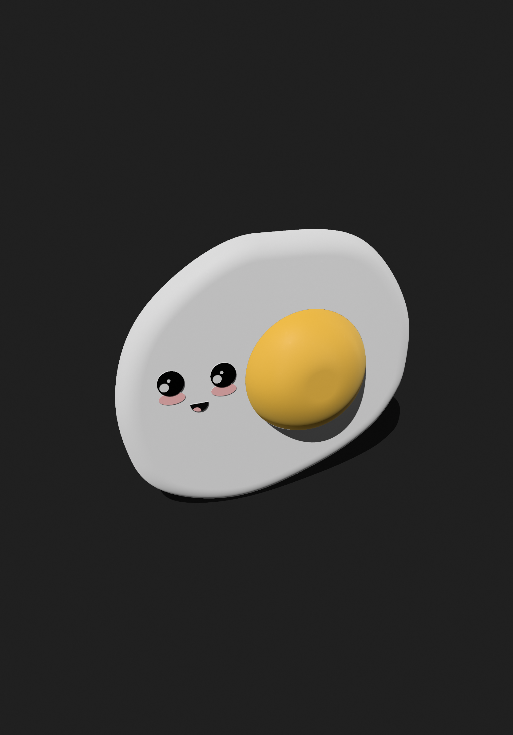 Kawaii Super Cute Egg 3D Model