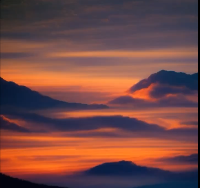 Free Dreamy Clouds Night Scape Wallpaper