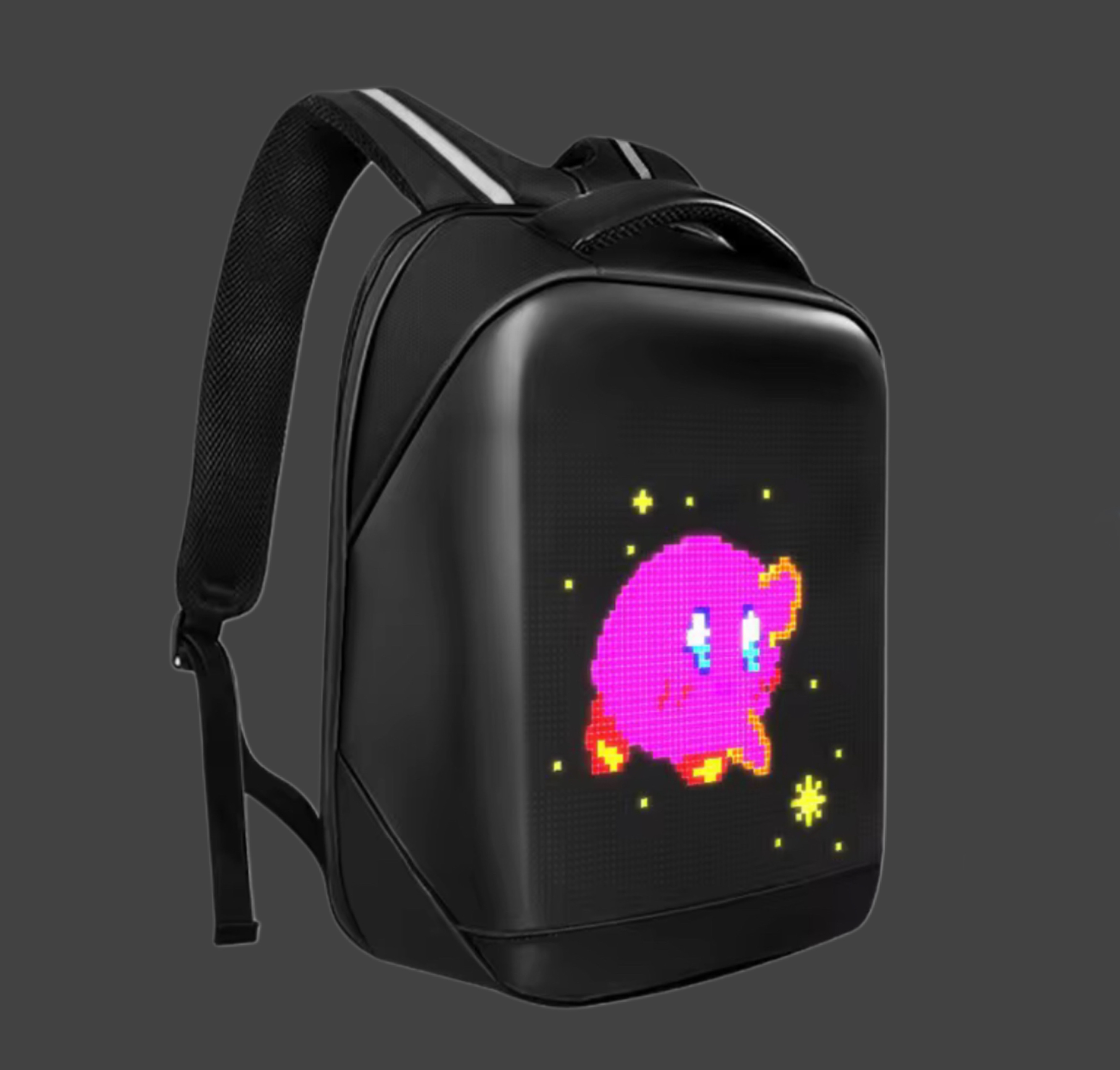 Programmable LED Smart Backpack with App Control | Bluetooth Pixel Display, 64x64 LED Screen, Custom Animation, iOS & Android Compatible