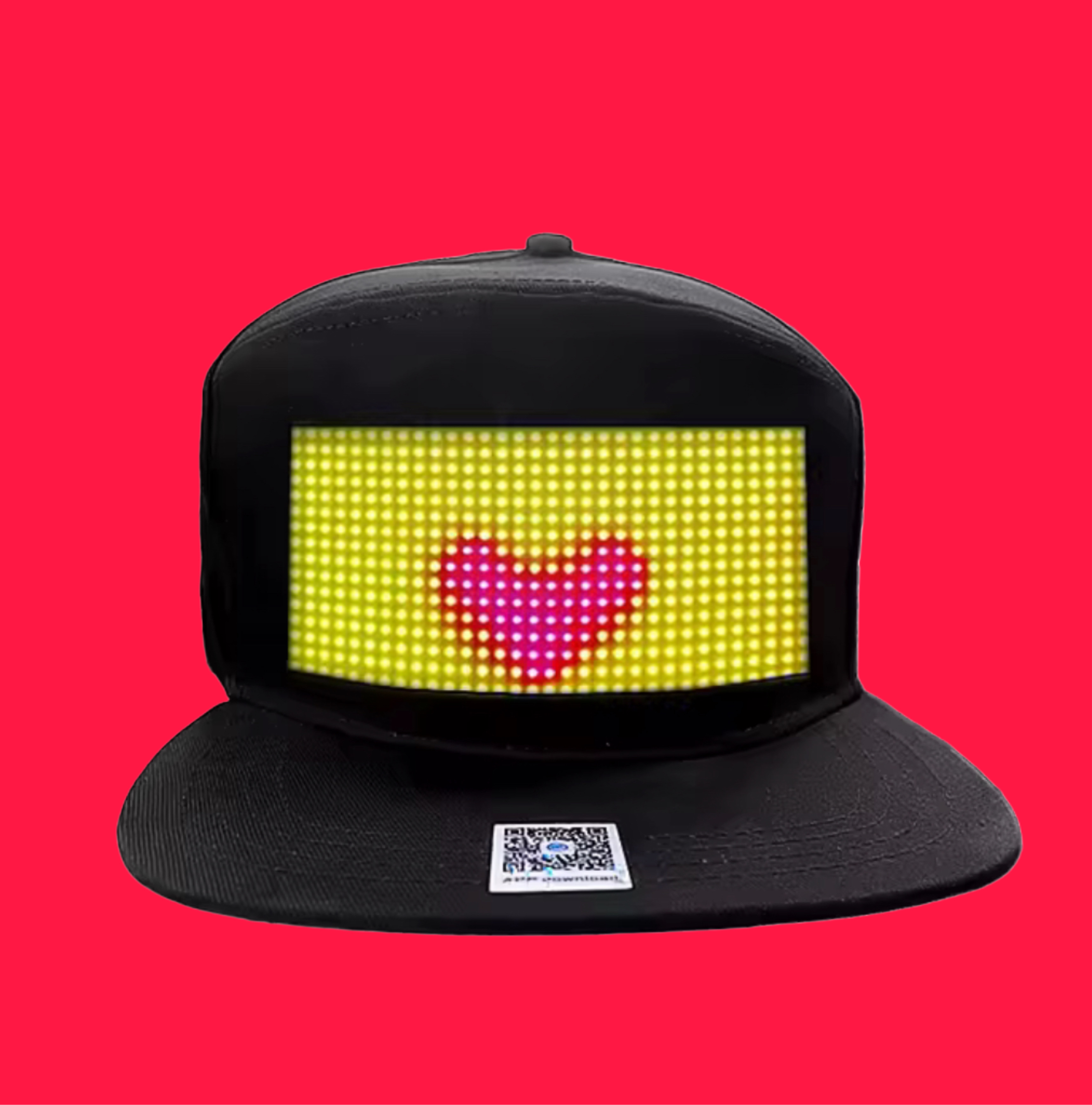 Programmable Digital LED Hat | Create Custom Animations, Text & Art | Bluetooth App Control | Rechargeable & Adjustable