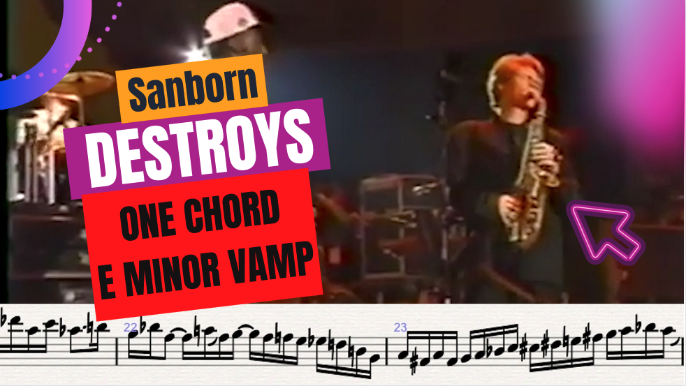 "Snakes" Live David Sanborn Sax Solo Transcription (Live Under The Sky 1992)