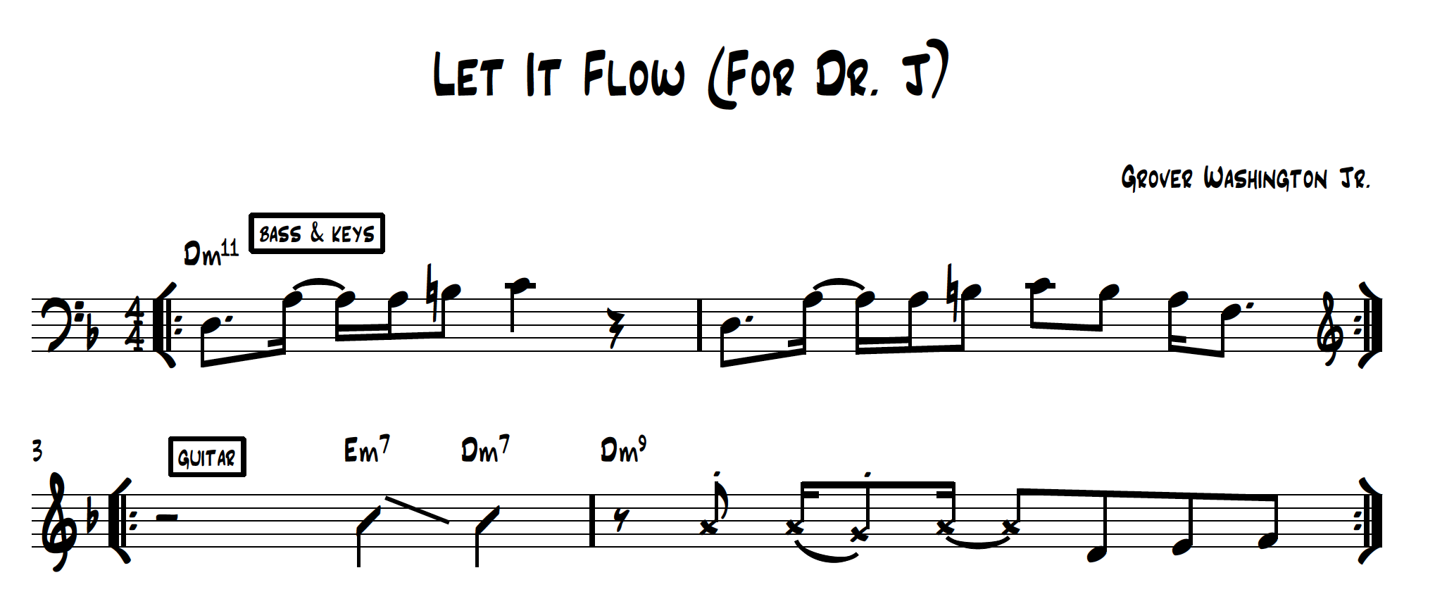Let It Flow (For Dr. J) Lead Sheet, Grover Washington Jr.