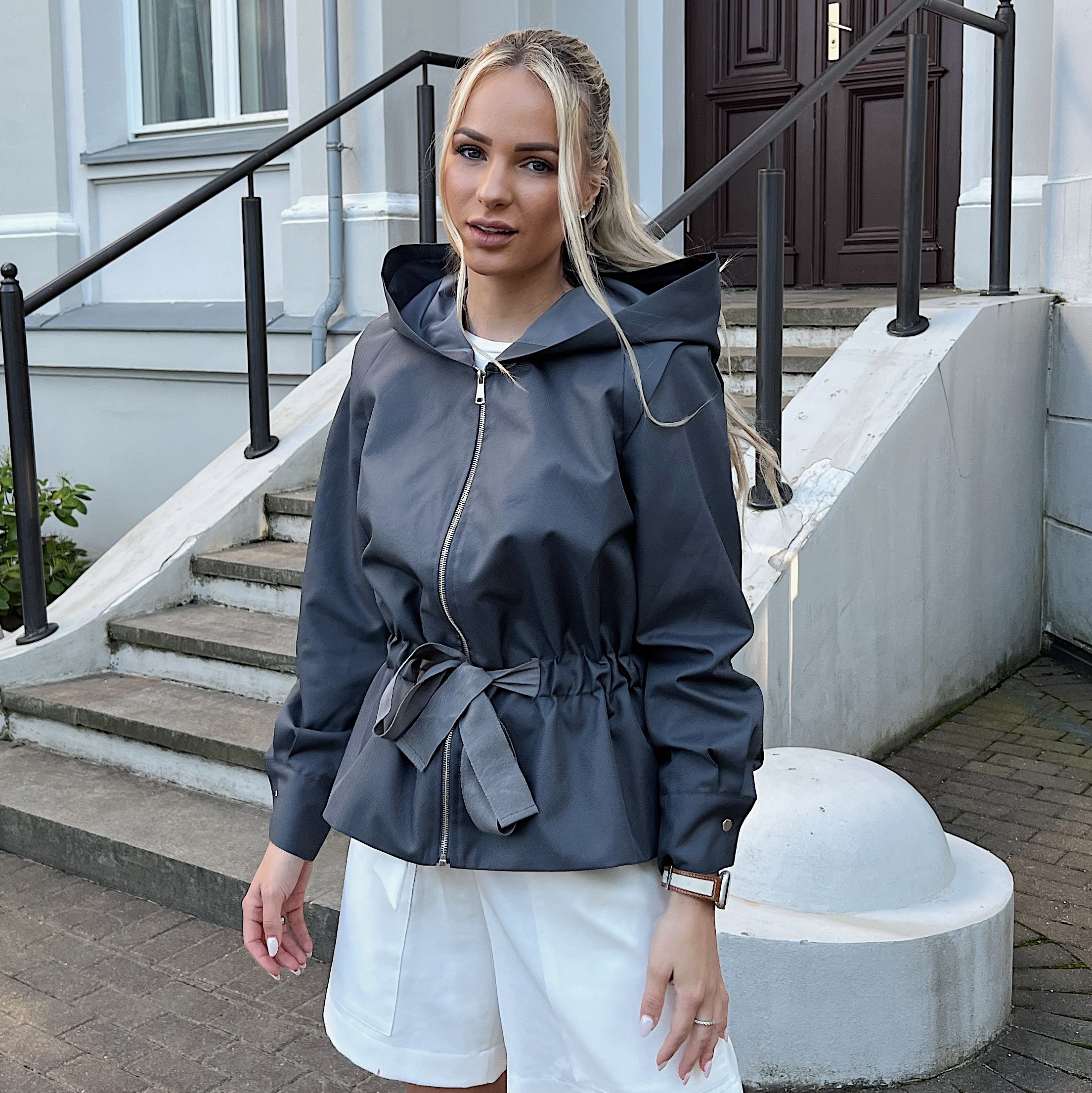 VYSNIOG jacket in graffiti grey