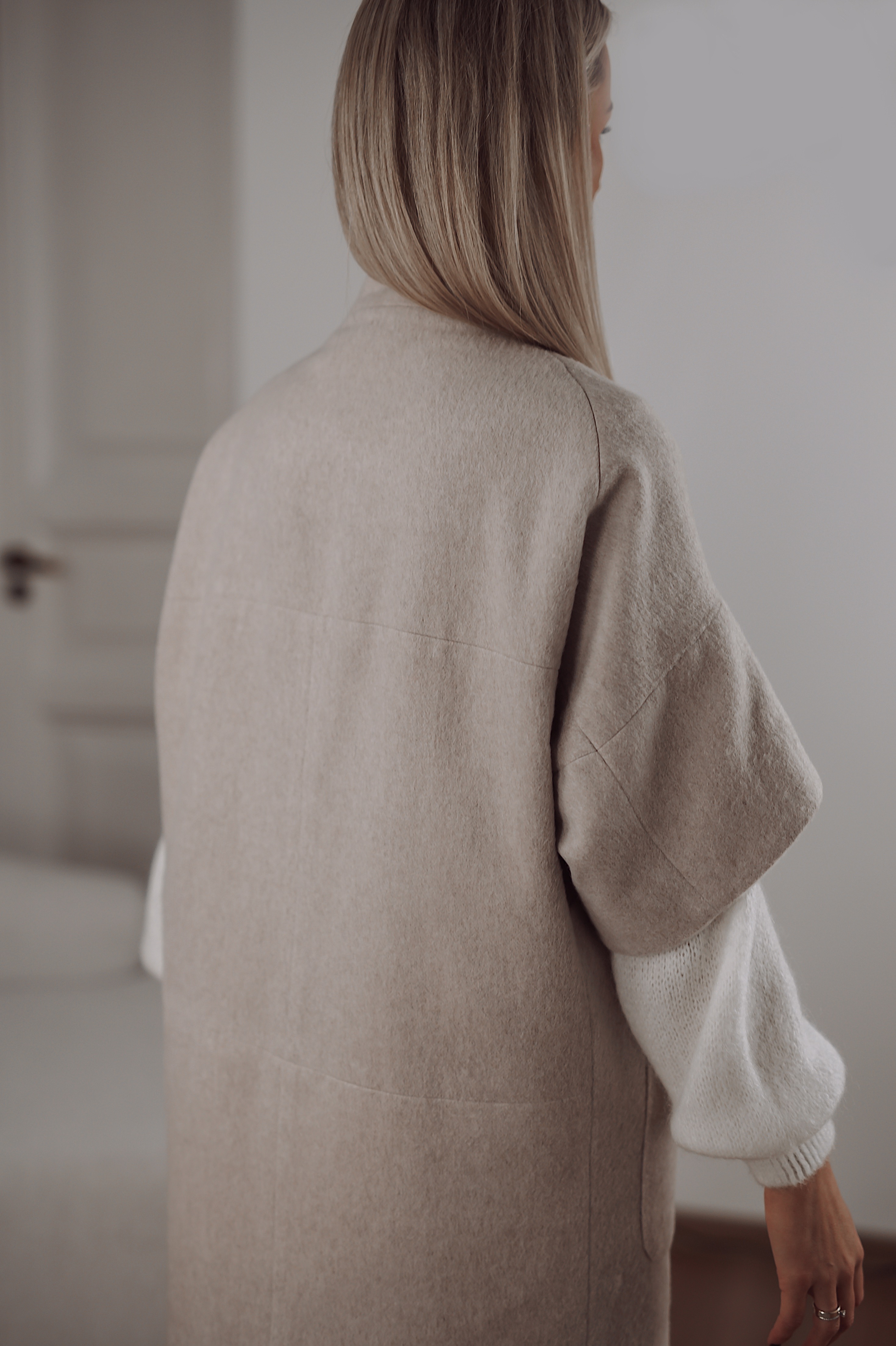 Dusty Grey Coat with wool