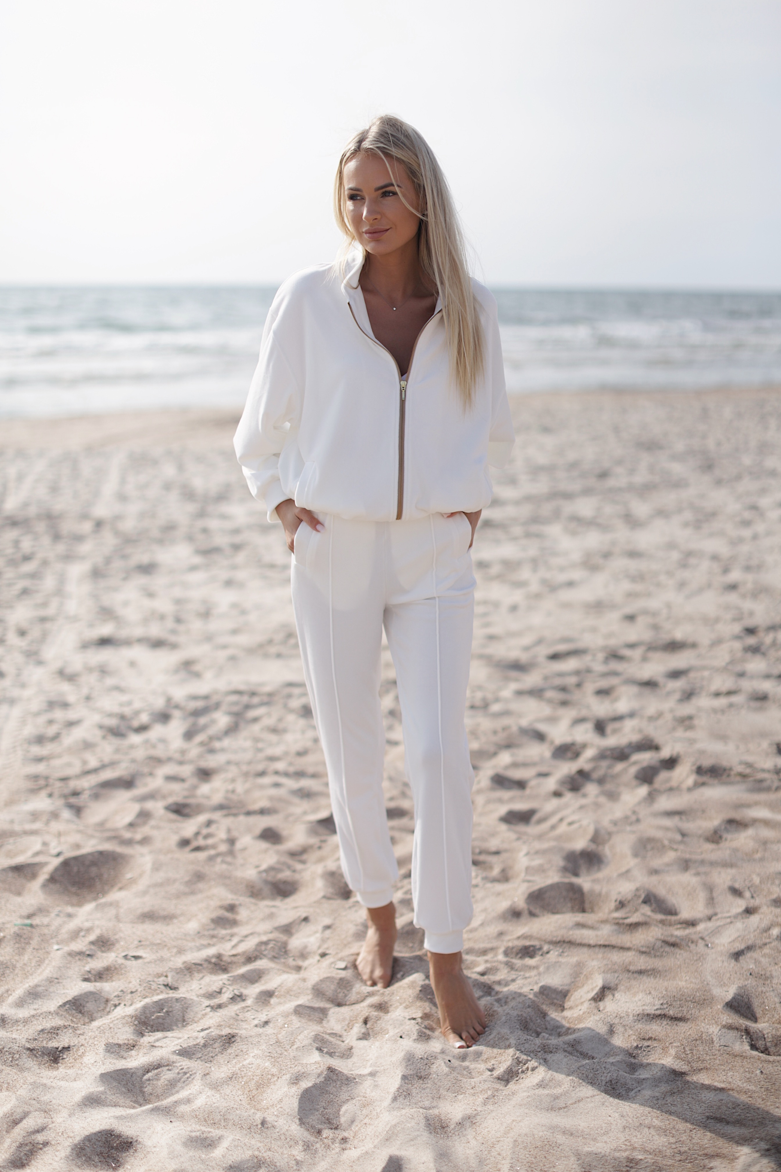 Off - White Lounge Set narrow pants