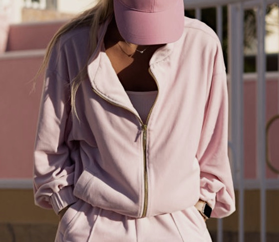 Pink Lounge Set narrow pants