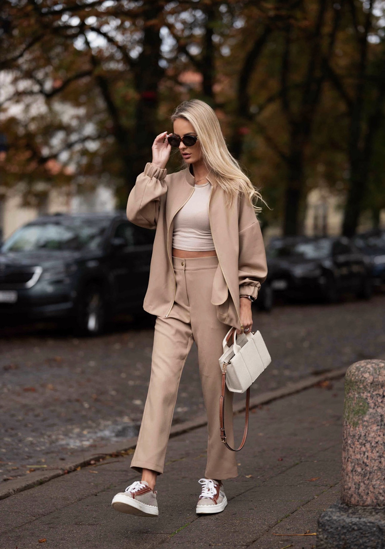 Classic Minimal Beige Suit