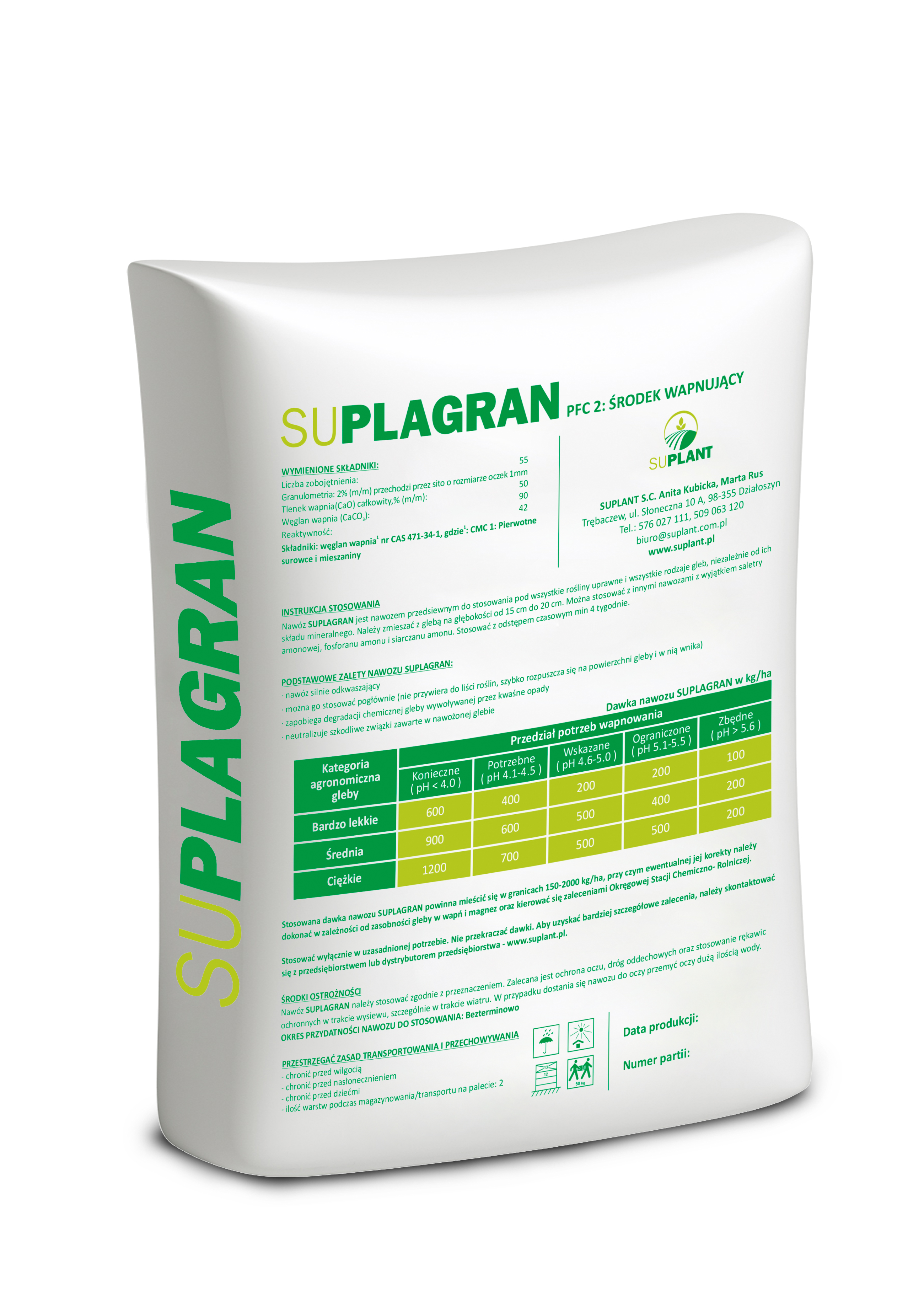 SUPLAGRAN GRANULIUOTOS KALKĖS 40 KG