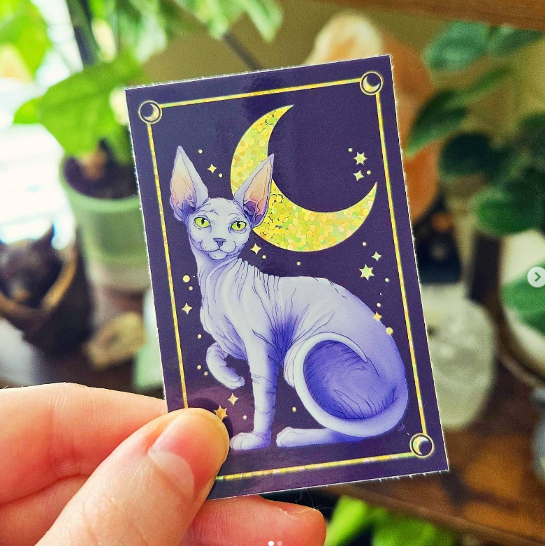 Sphynx Glitter Sticker