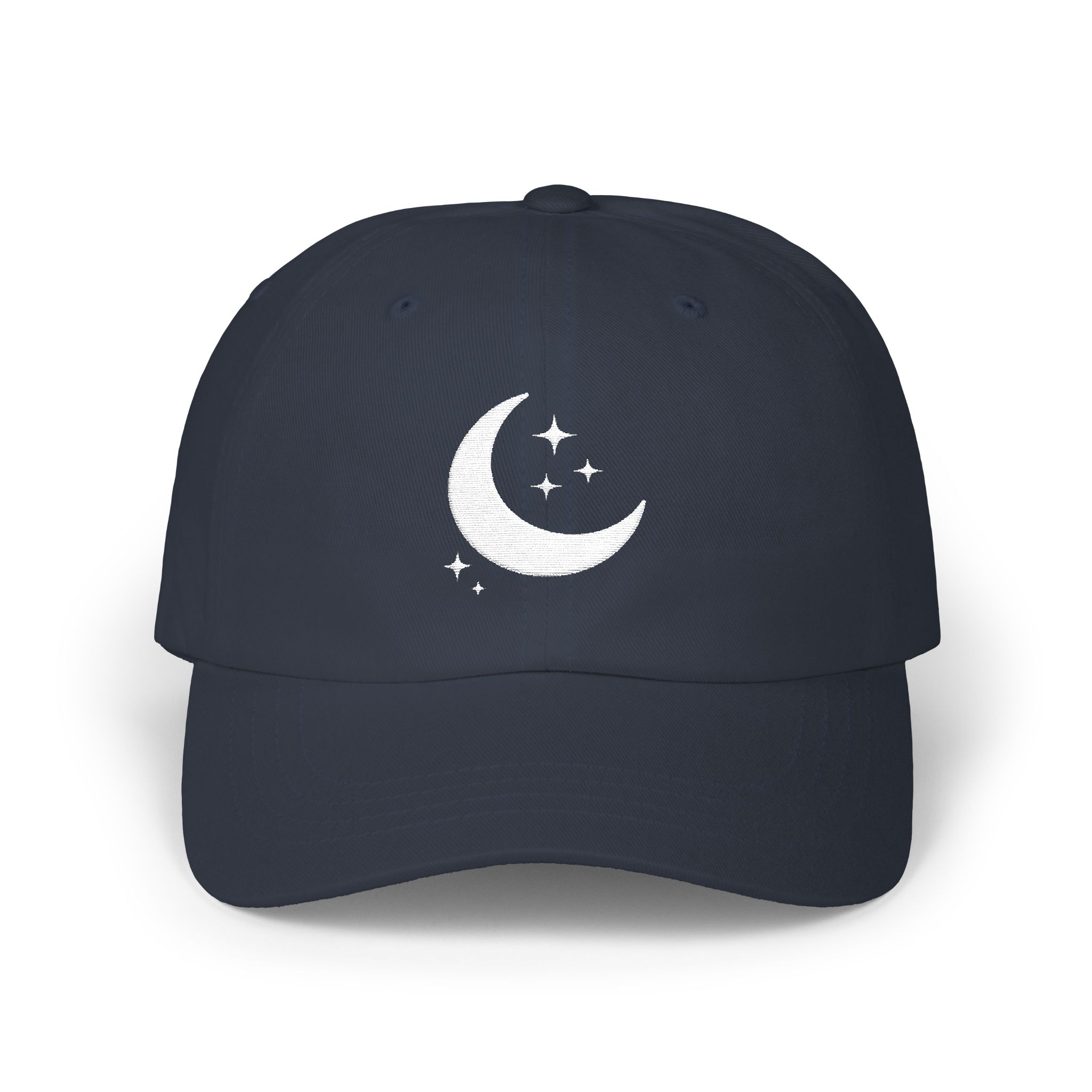 Crescent Moon Embroidered Cap
