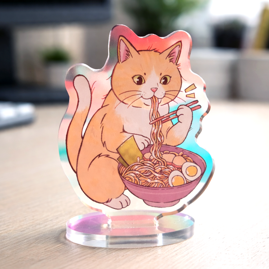Ramen Cat Rainbow Acrylic Mini Standee