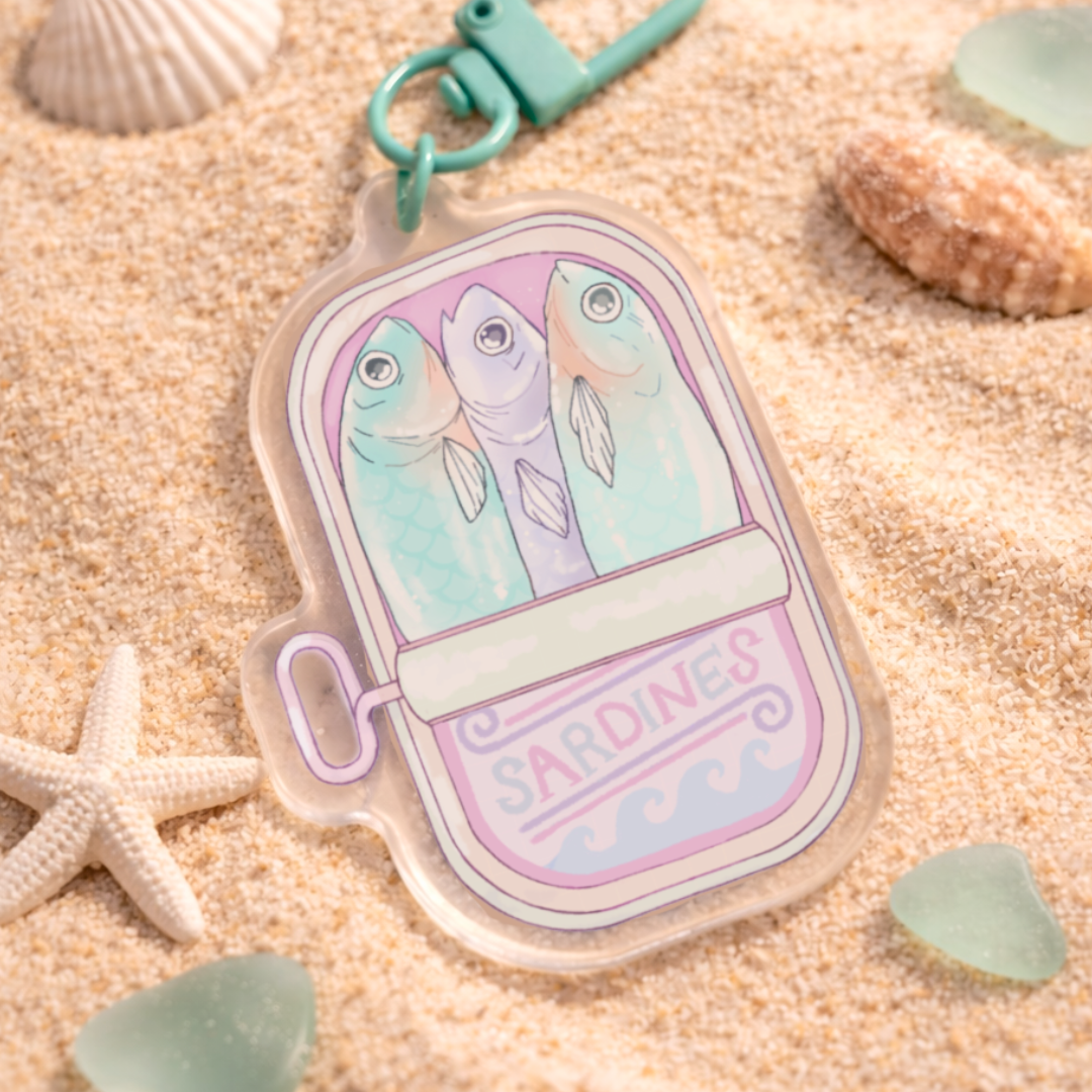 Sardines Acrylic Keychain