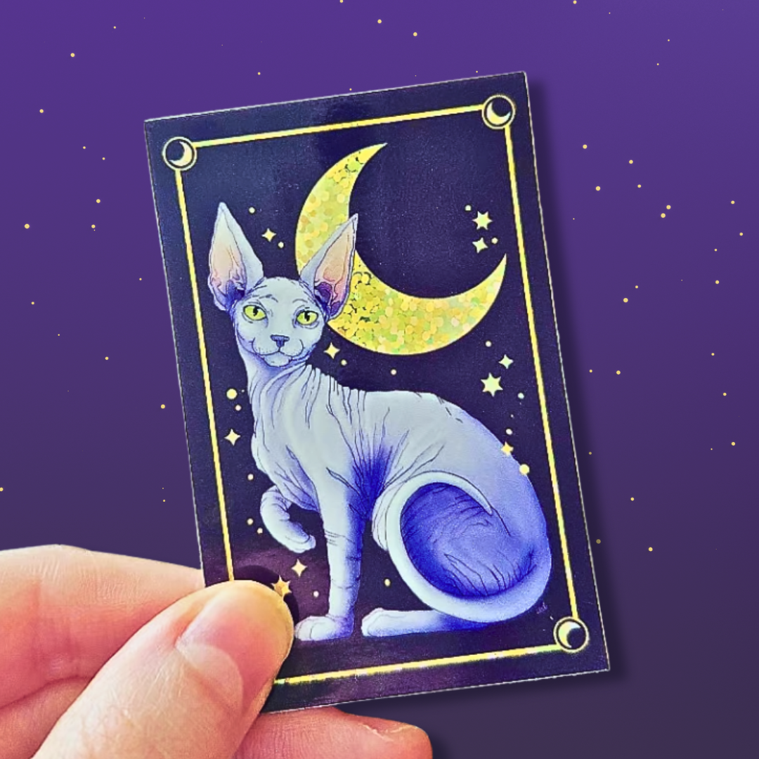 Sphynx Glitter Sticker
