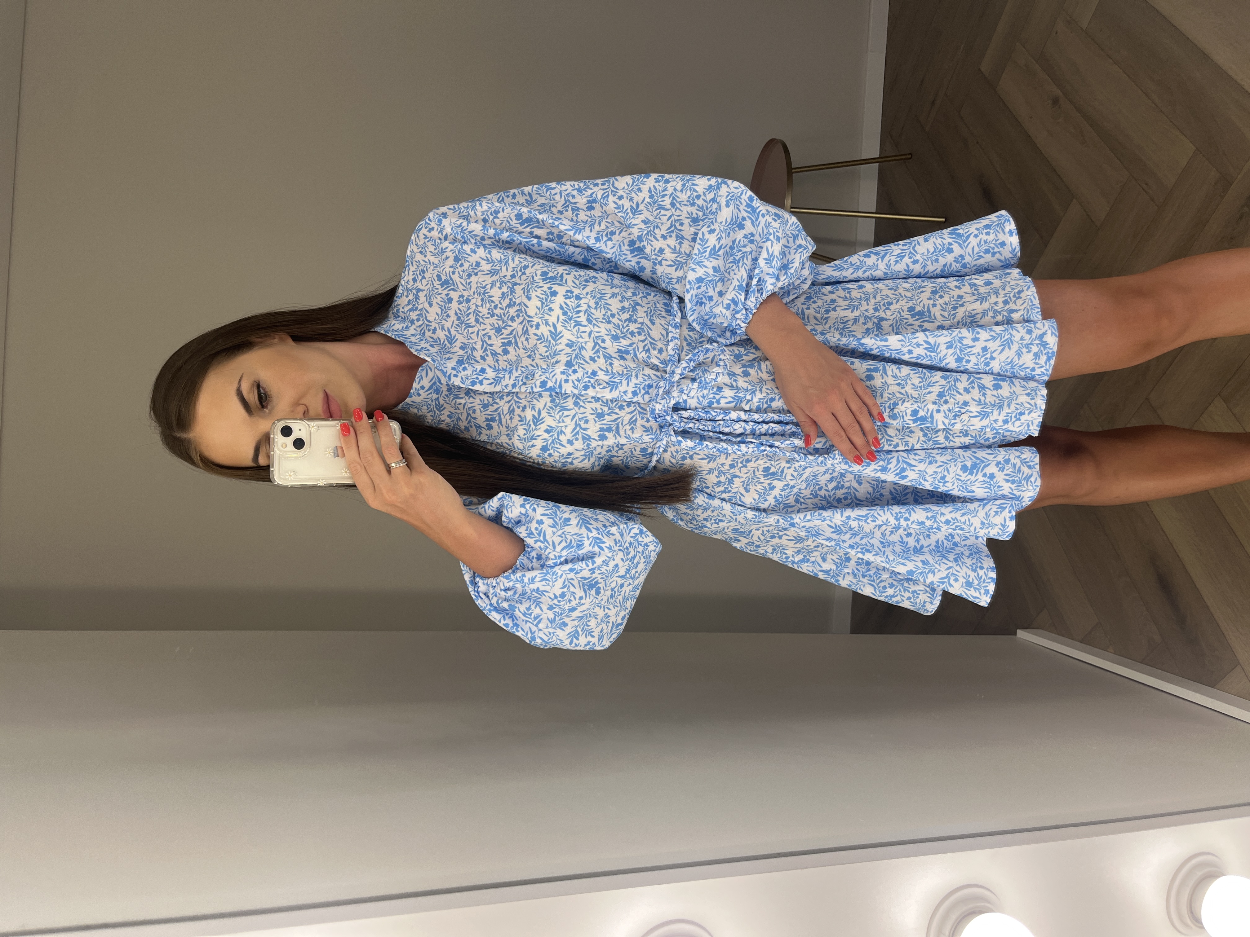 Lininė suknelė su dirželiu