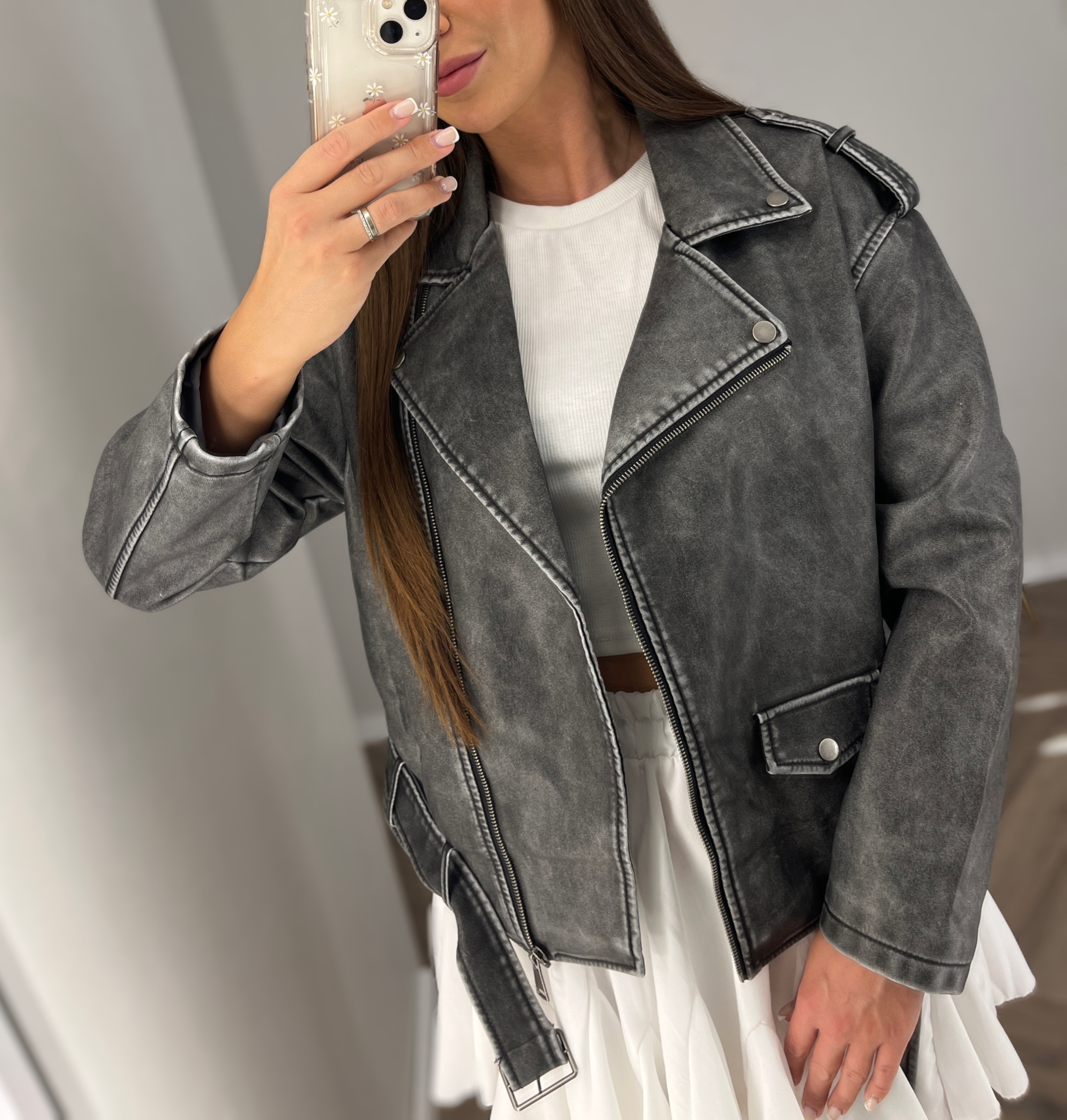 Pilka eko odos striukė