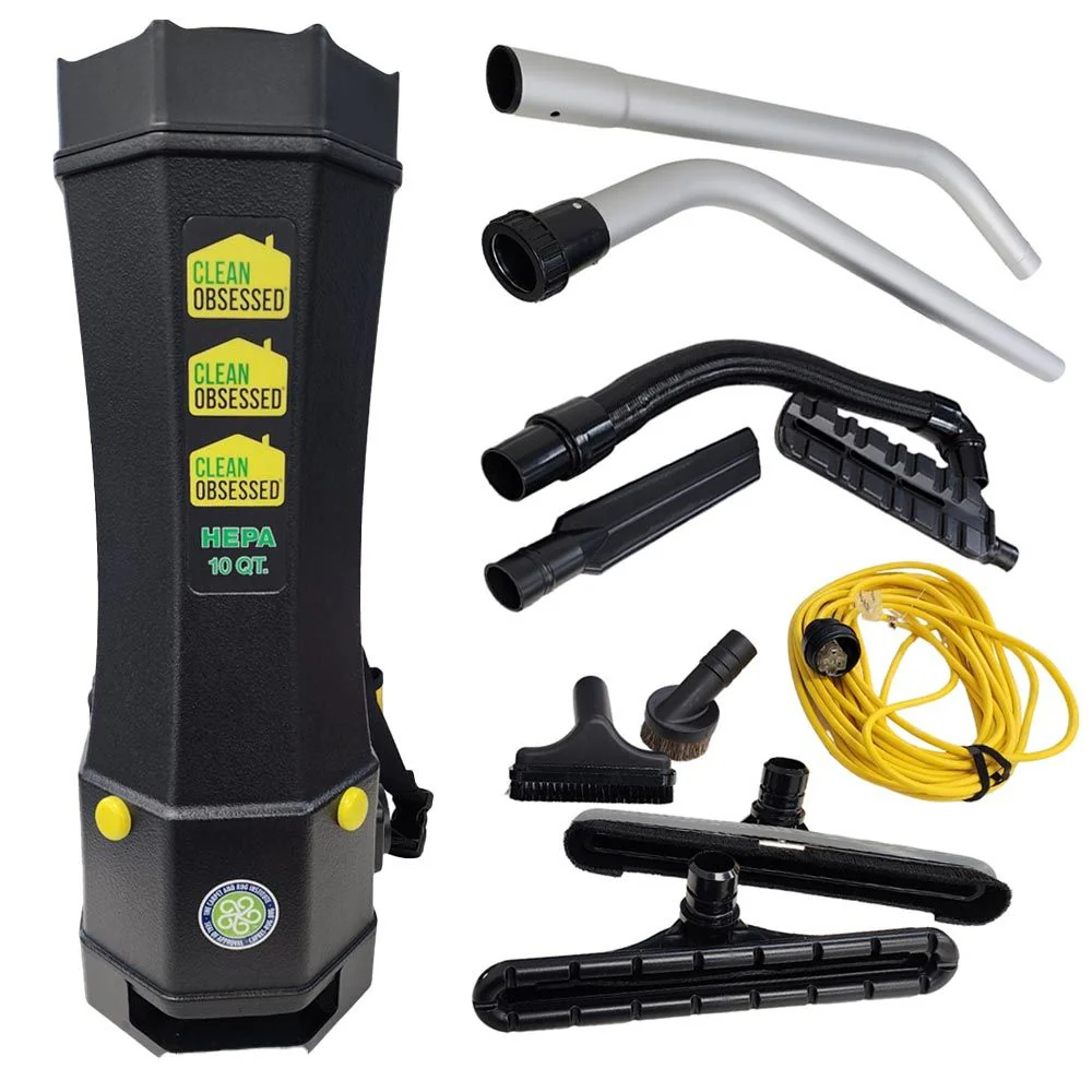 Clean Obsessed Backpack Vacuum commercial 10 qt 