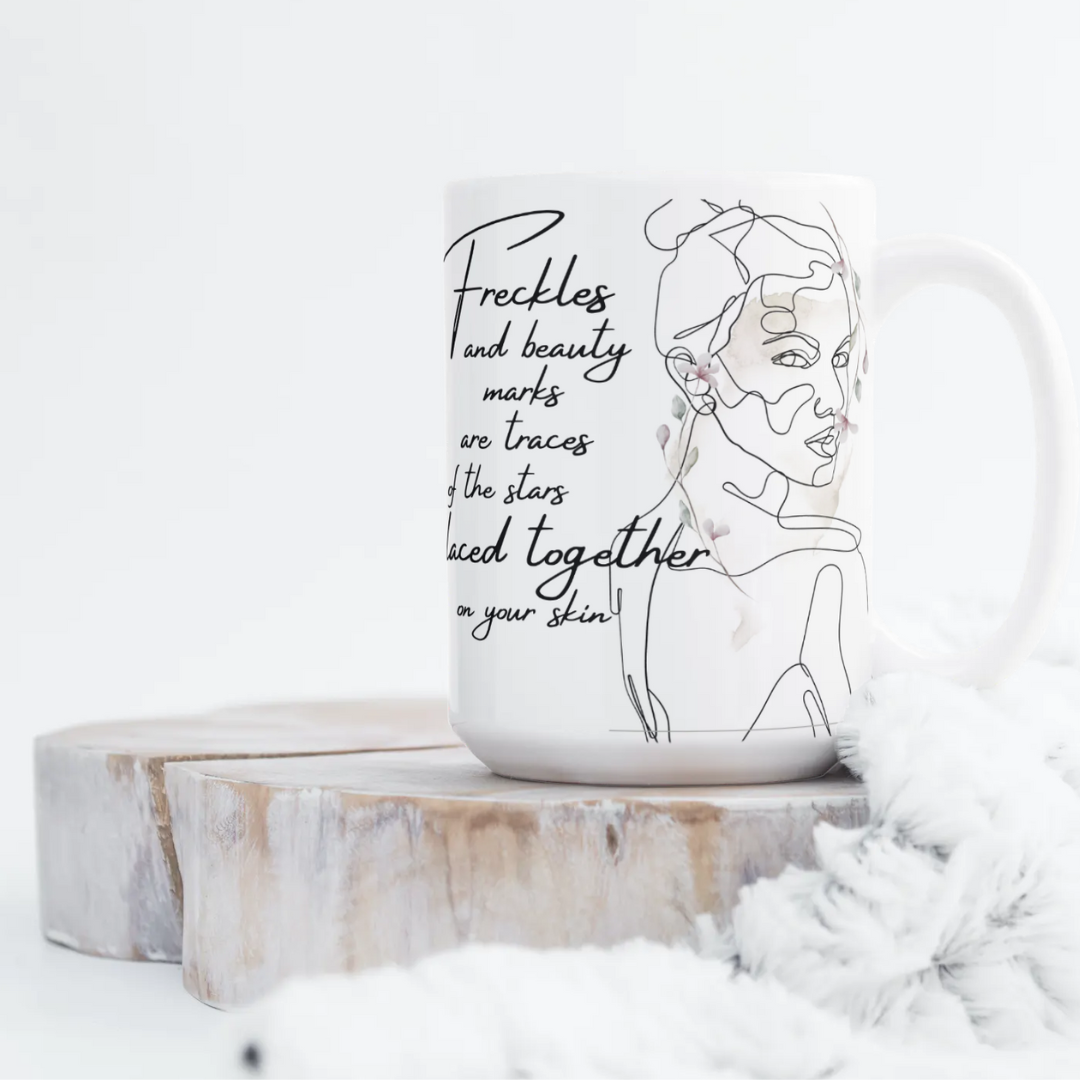 Freckles Ceramic 15 Oz Poetry Mug