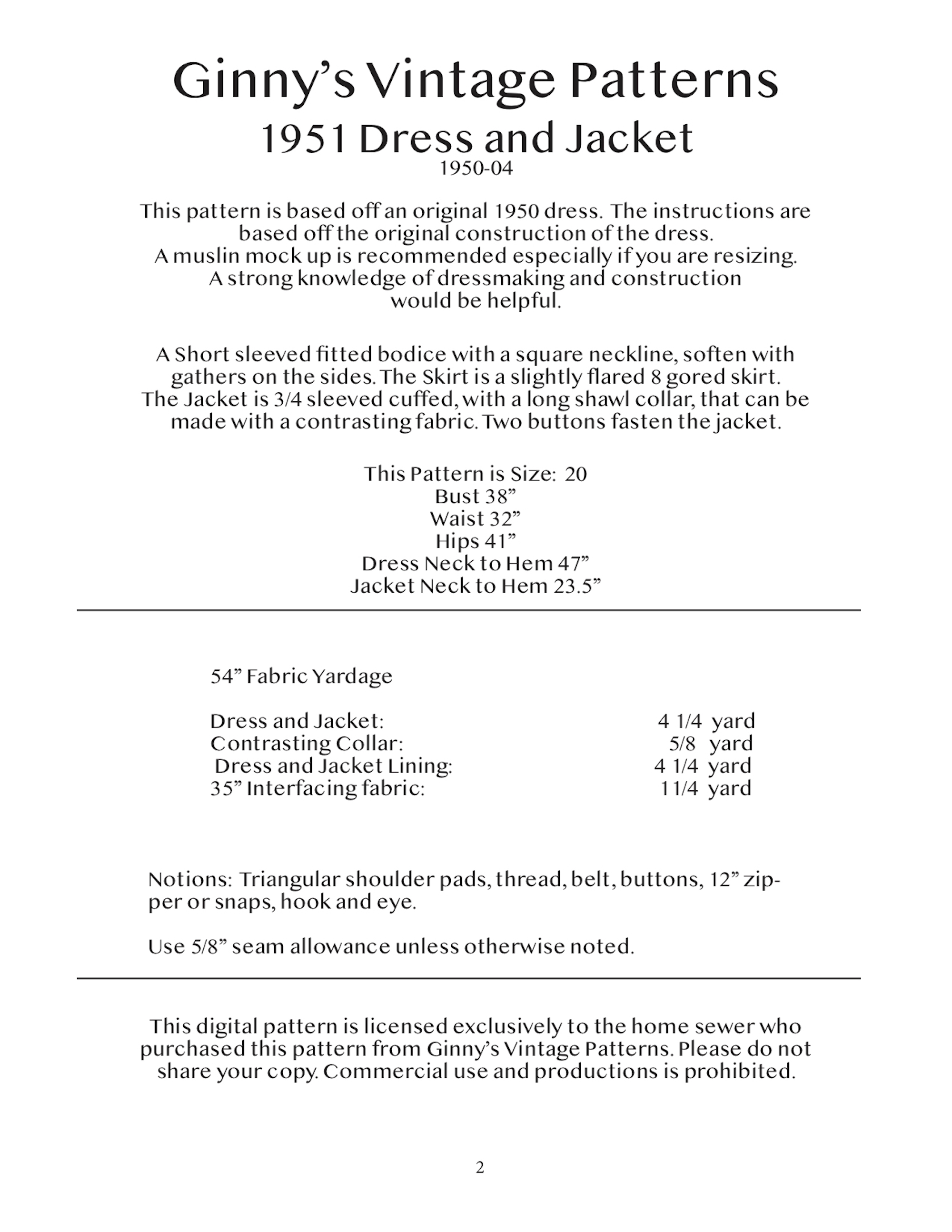 1951 Dress and Fitted Jacket