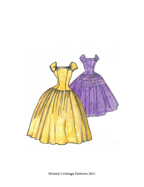 1955 Dropped Waist Dress