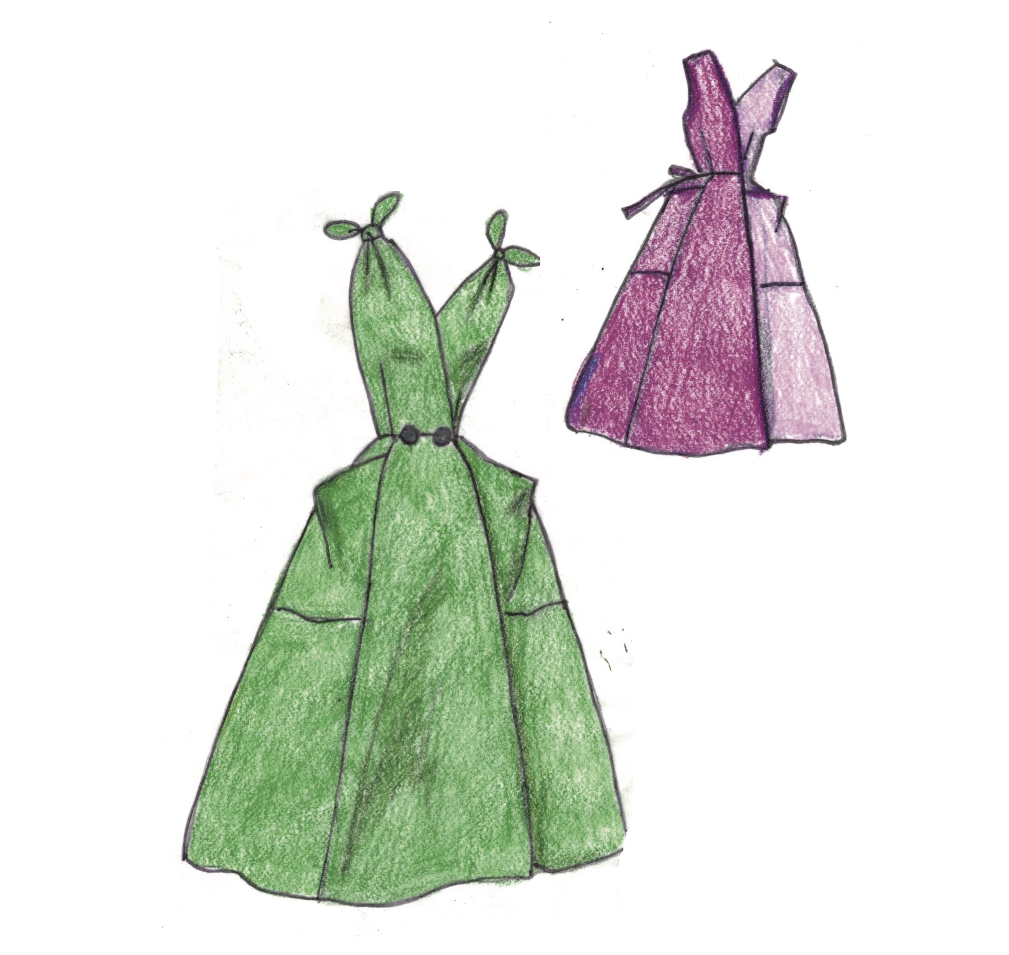 1954 Simple Sleeveless Sun Dress