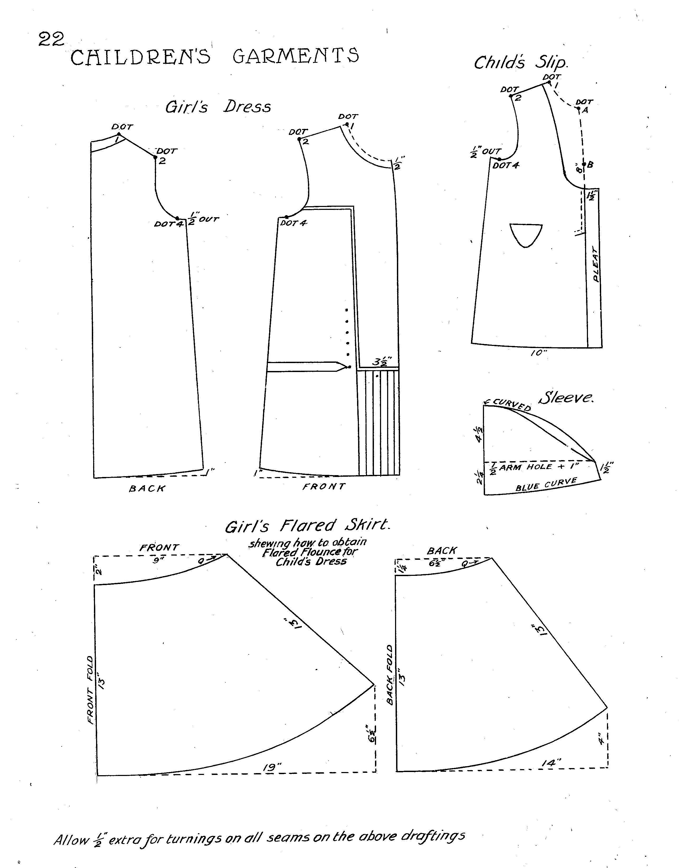 Haslam System of Dresscutting Book of Draftings - No. 2.