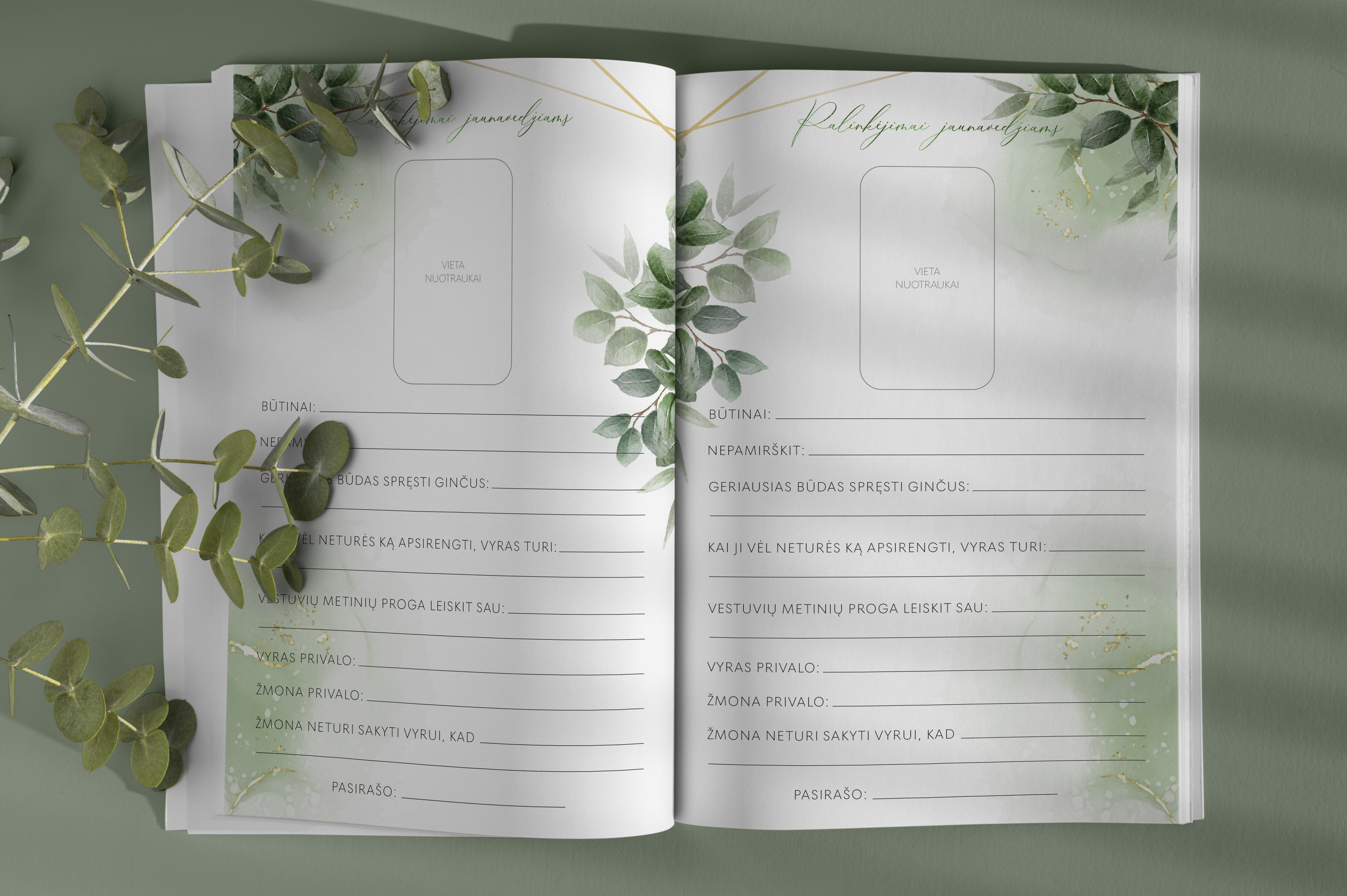 Palinkėjimų knyga "ŽOLYNAS" | 20x28cm