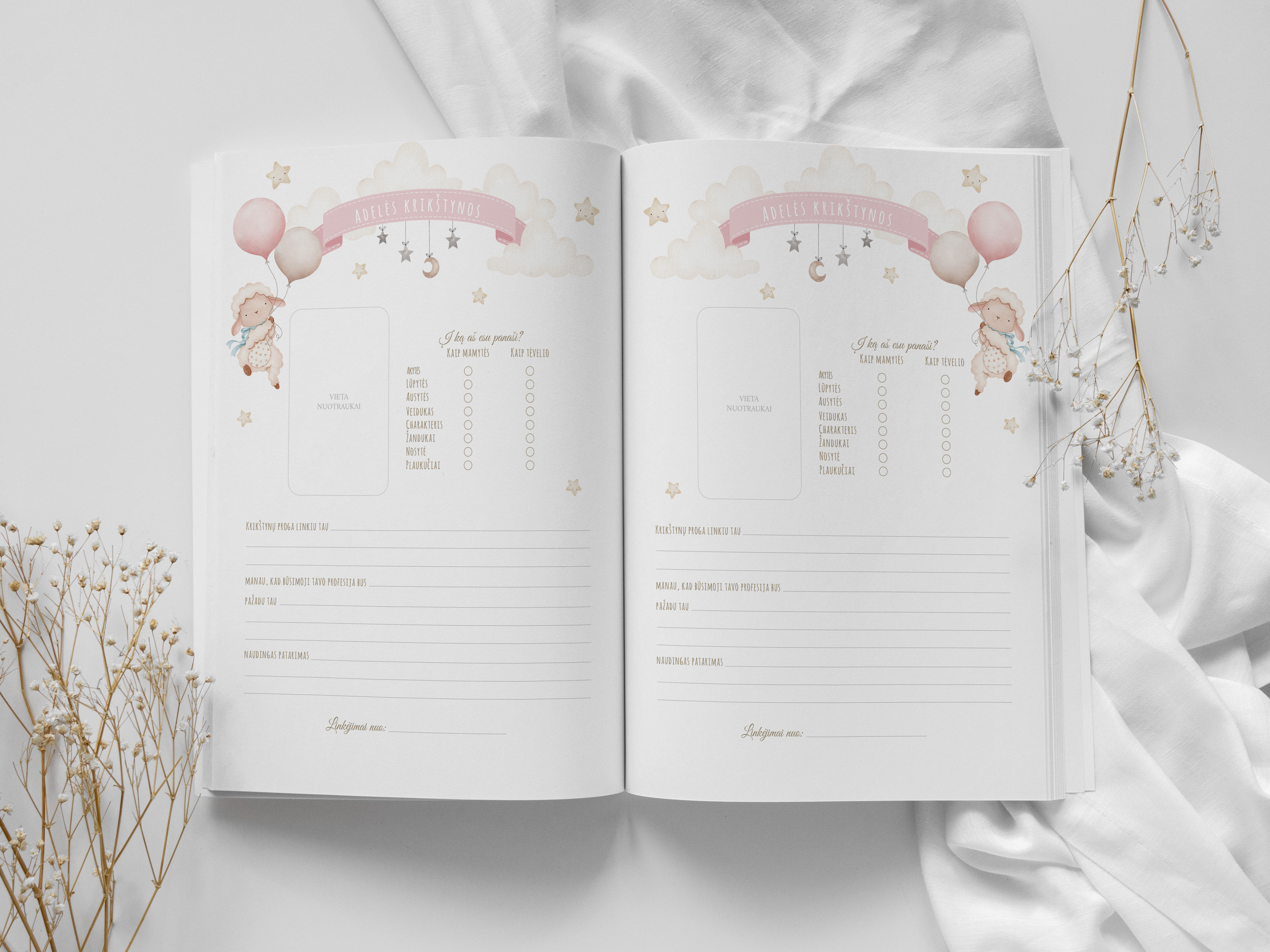 Palinkėjimų knyga "SVAJINGA AVYTĖ" | 20x28cm