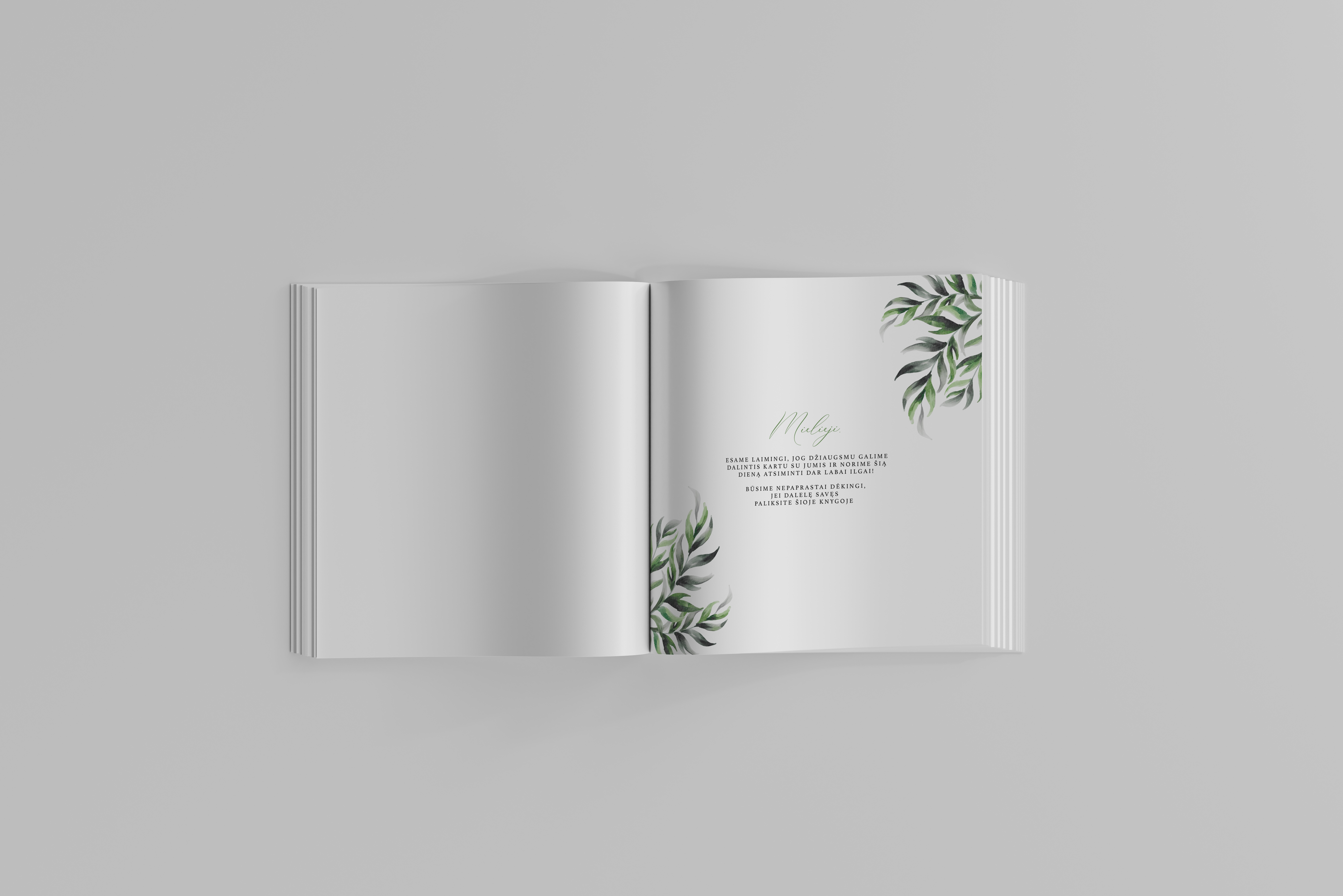 Palinkėjimų knyga "LAPELIAI" | 28x28cm