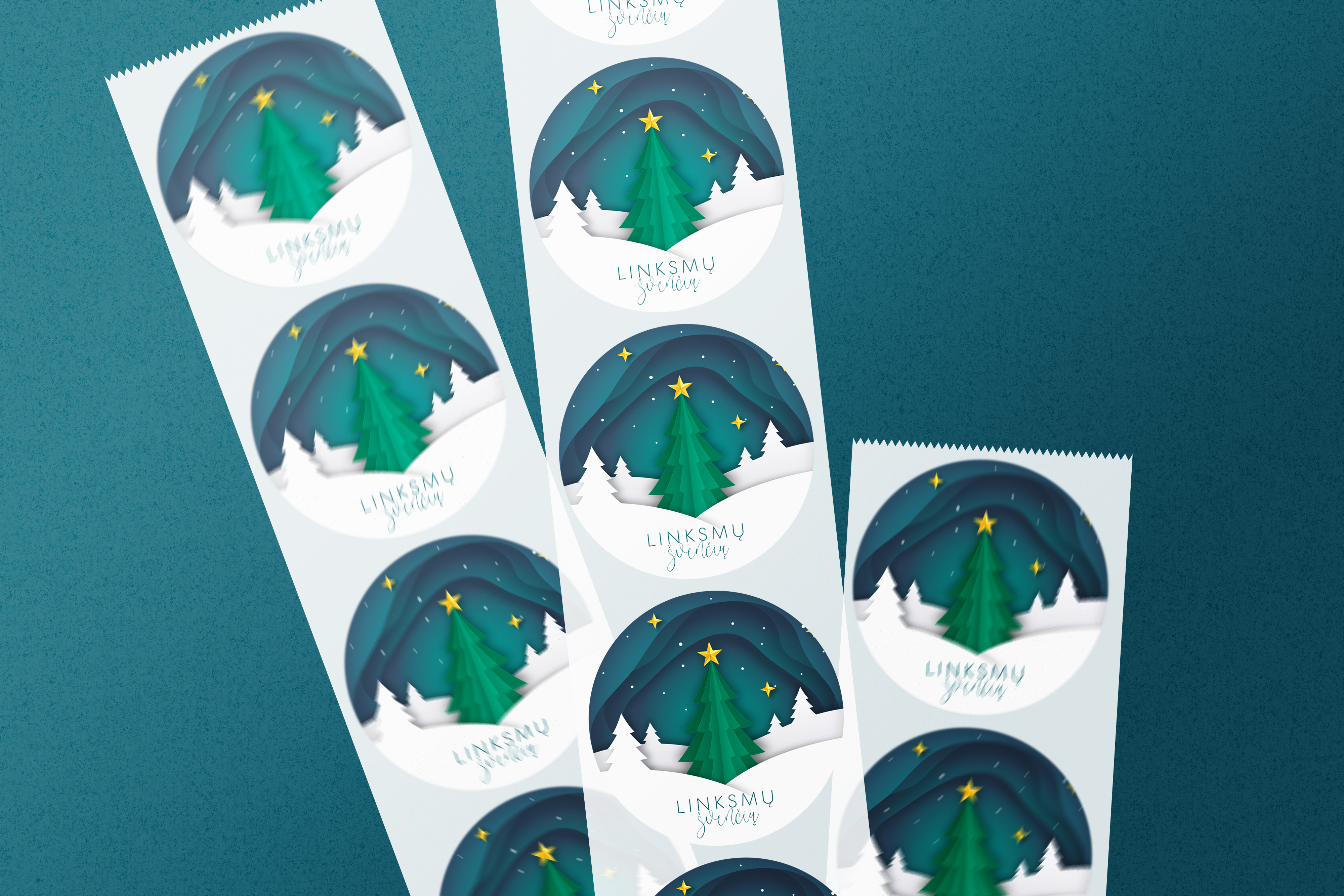 Lipdukai "Linksmų švenčių!"