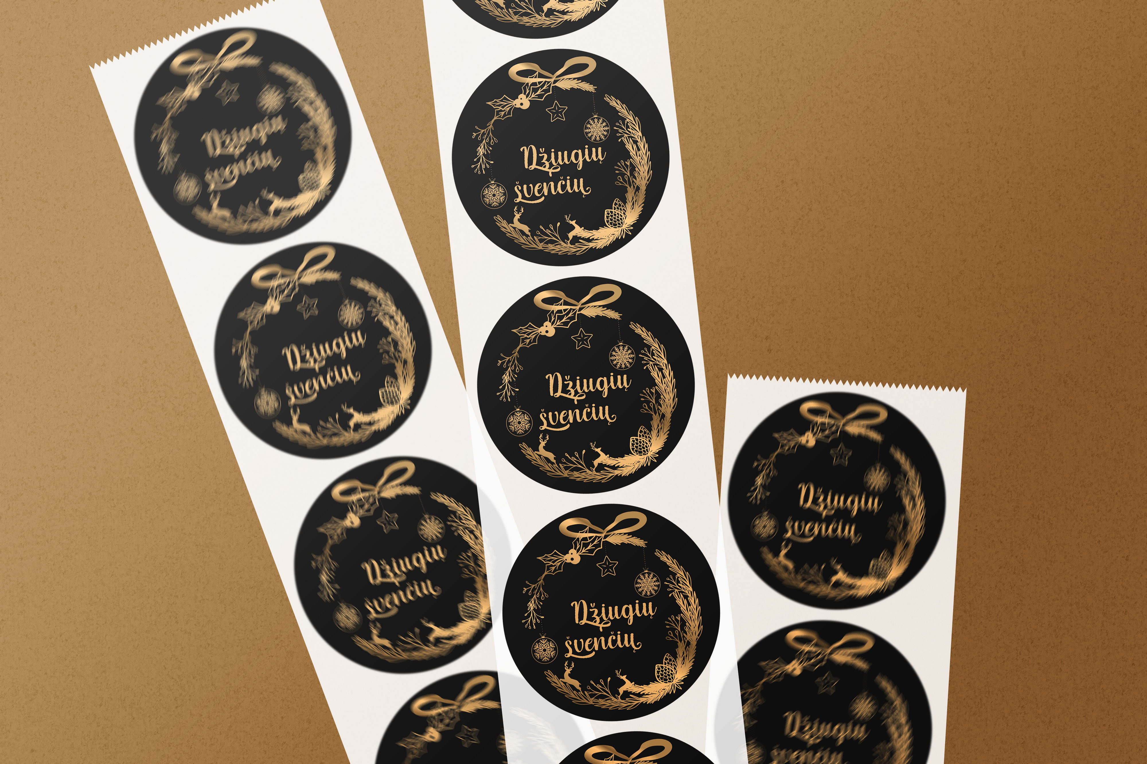 Lipdukai "Džiugių švenčių"