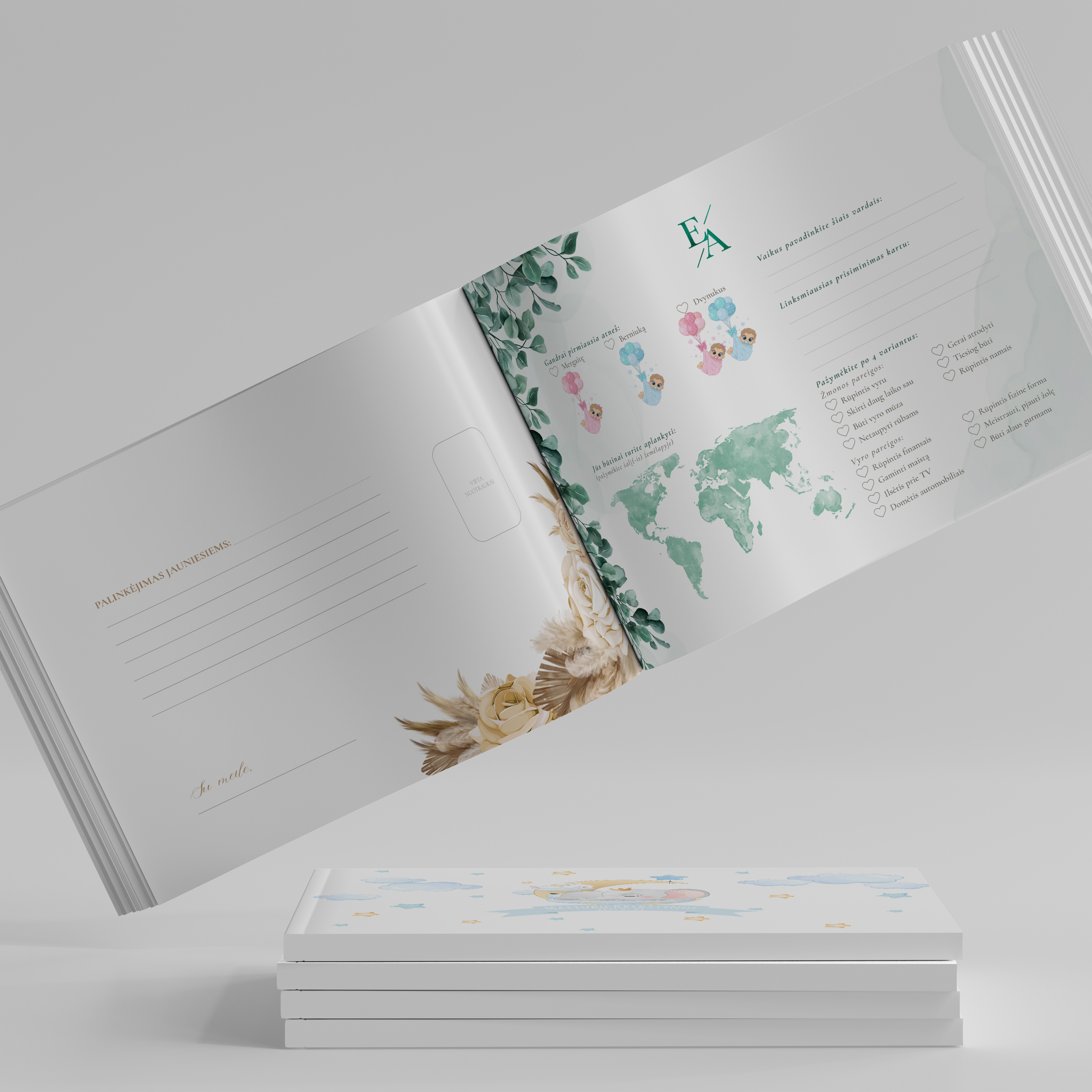 Vestuvių palinkėjimų knyga su Jūsų norimu dizainu!