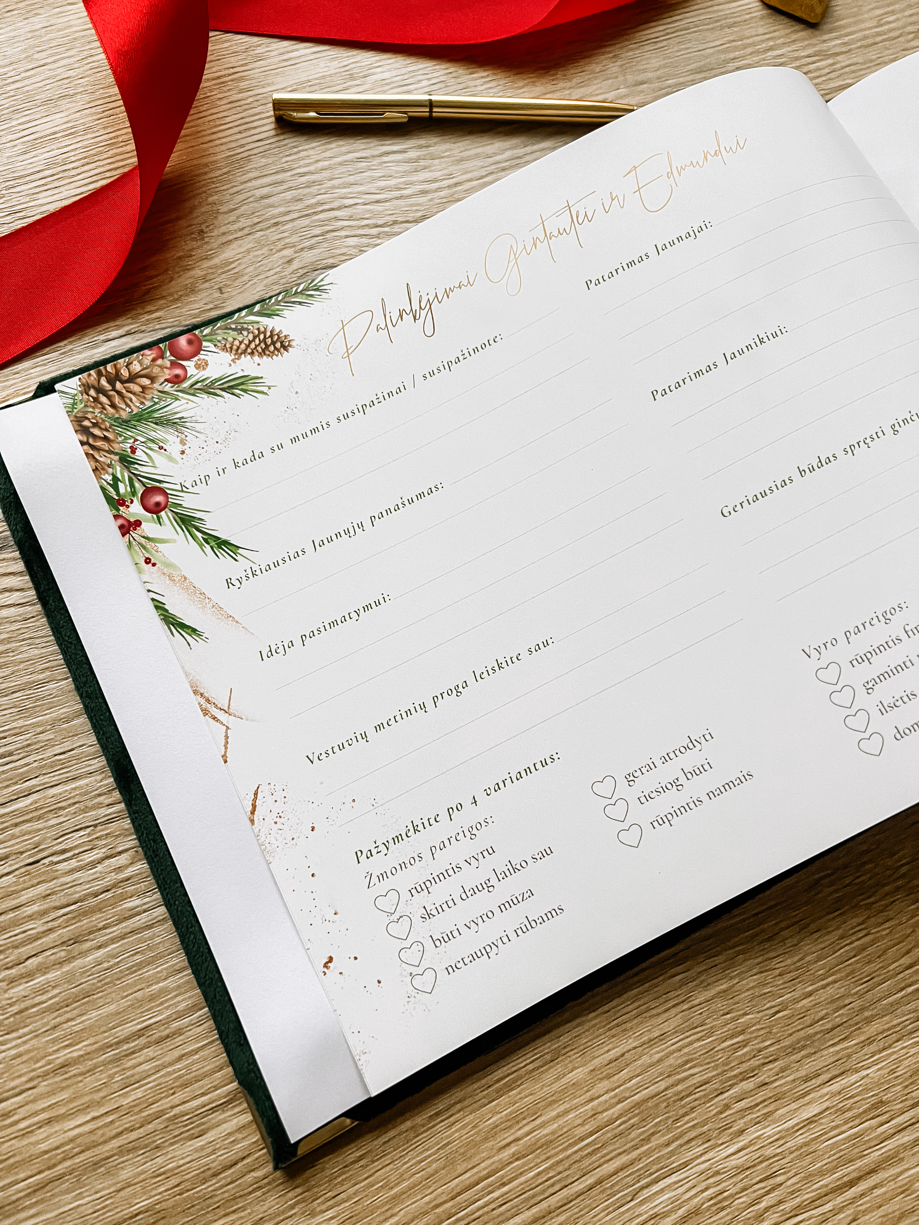 Palinkėjimų knyga "WINTER" | 28x20cm