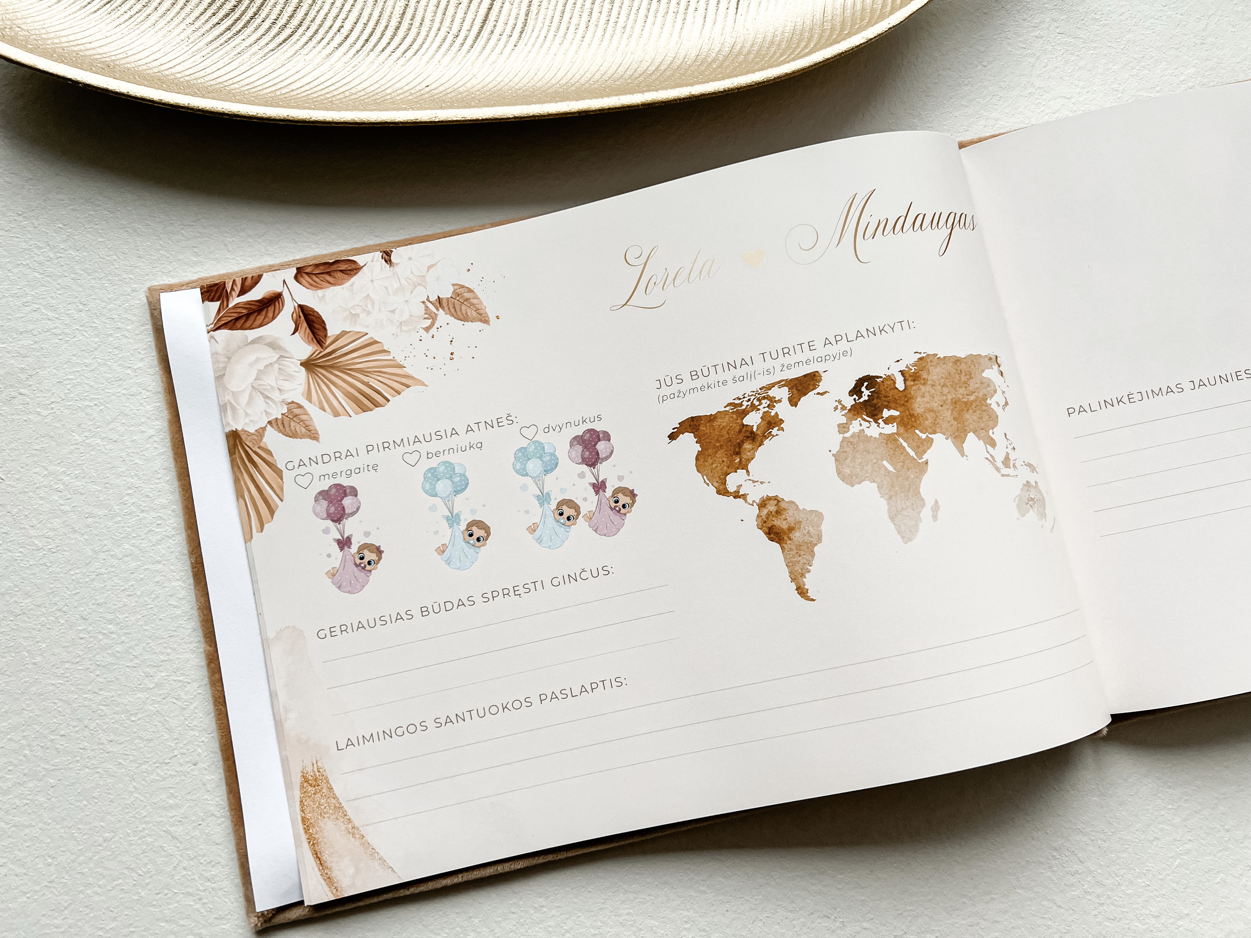 Palinkėjimų knyga "CARAMEL" | 28x20cm