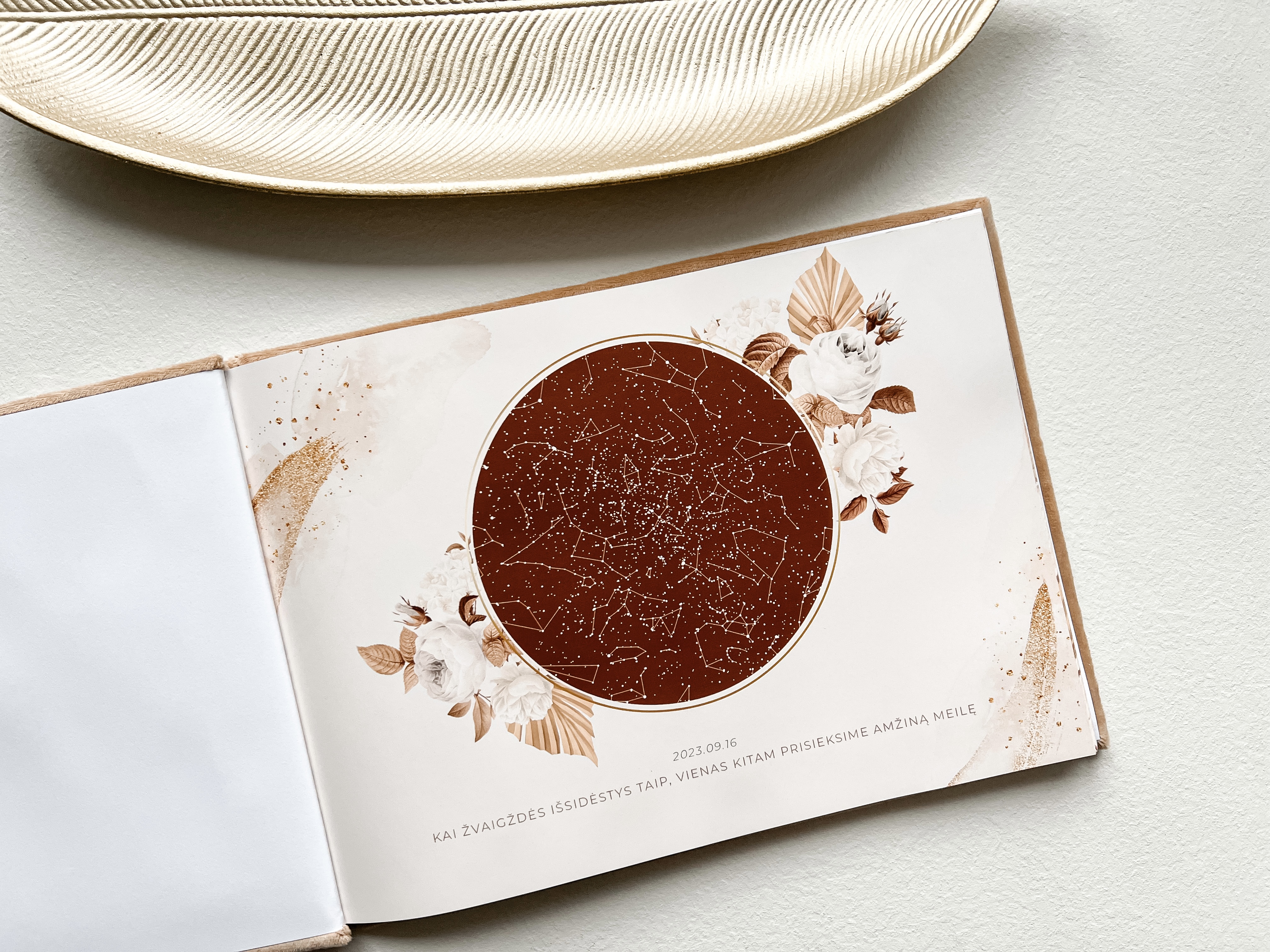 Palinkėjimų knyga "CARAMEL" | 28x20cm