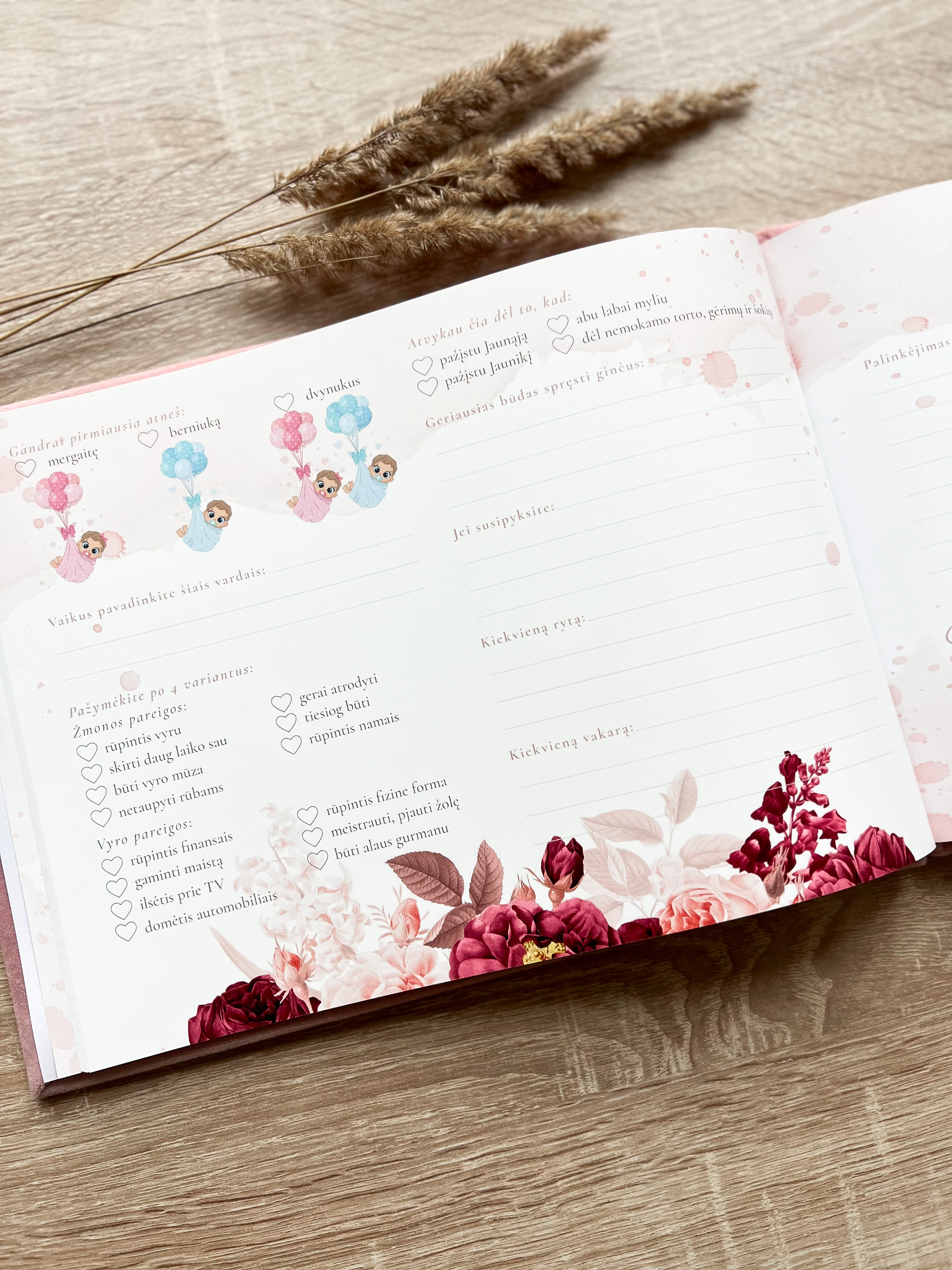 Palinkėjimų knyga "PINK" | 28x20cm