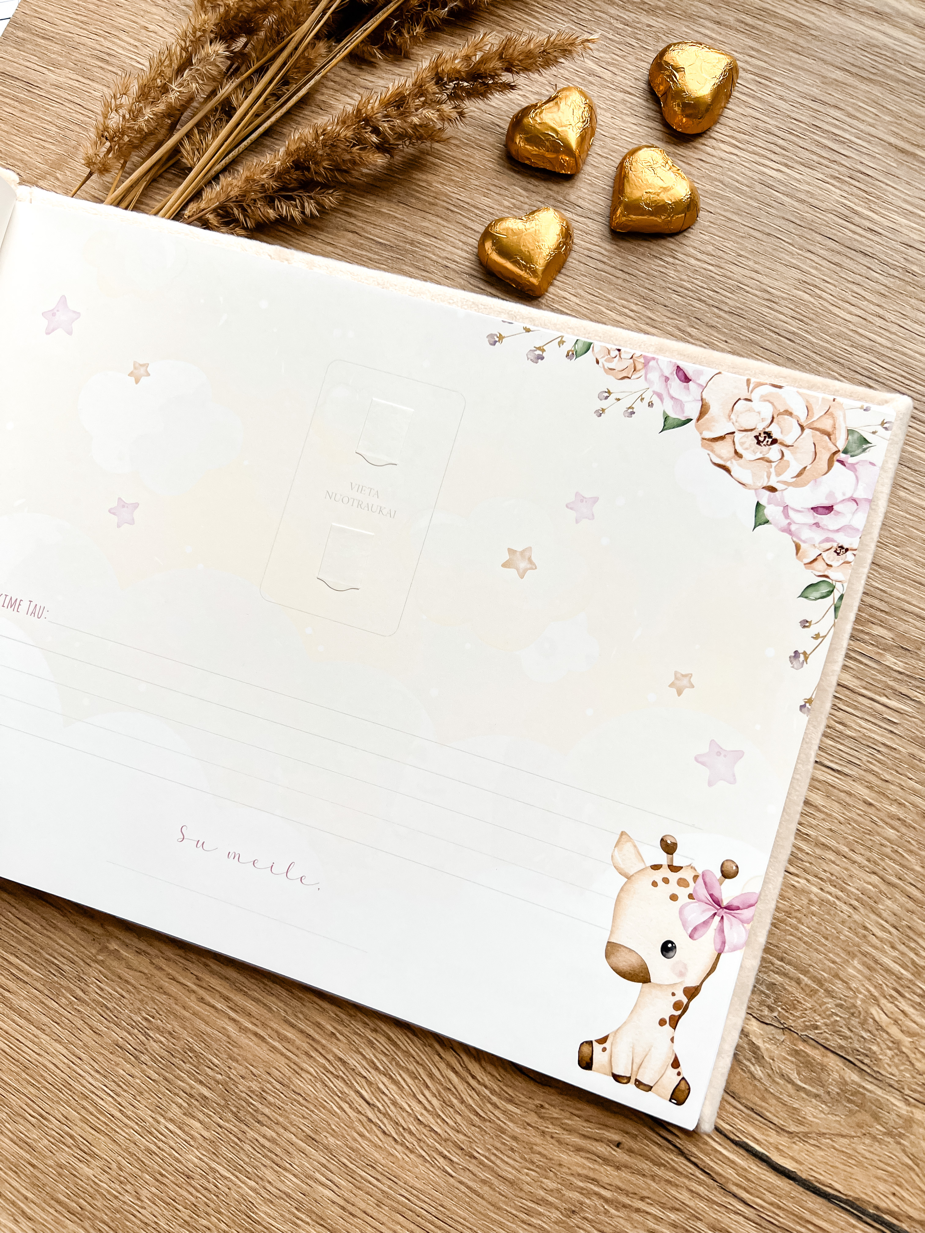 Palinkėjimų knyga "MAŽOJI ŽIRAFA" | 28x20cm