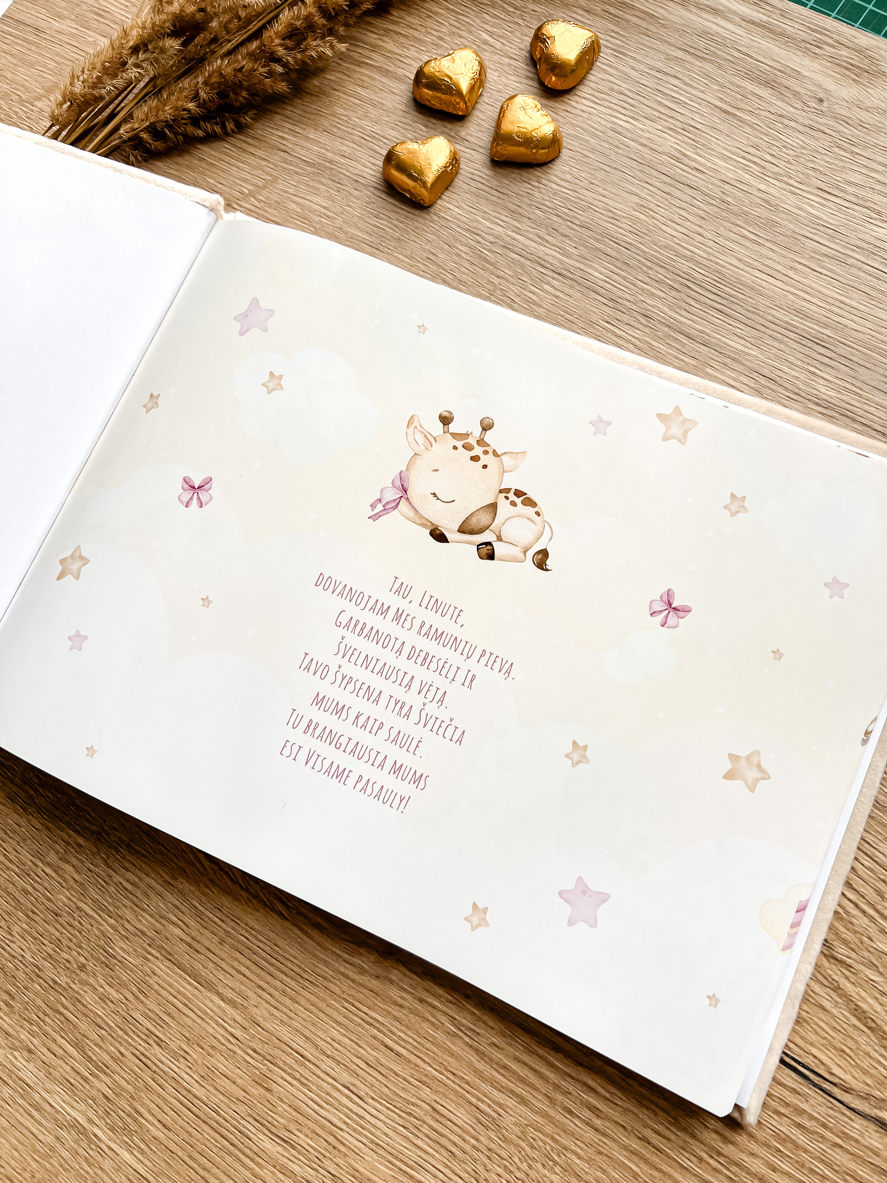 Palinkėjimų knyga "MAŽOJI ŽIRAFA" | 28x20cm
