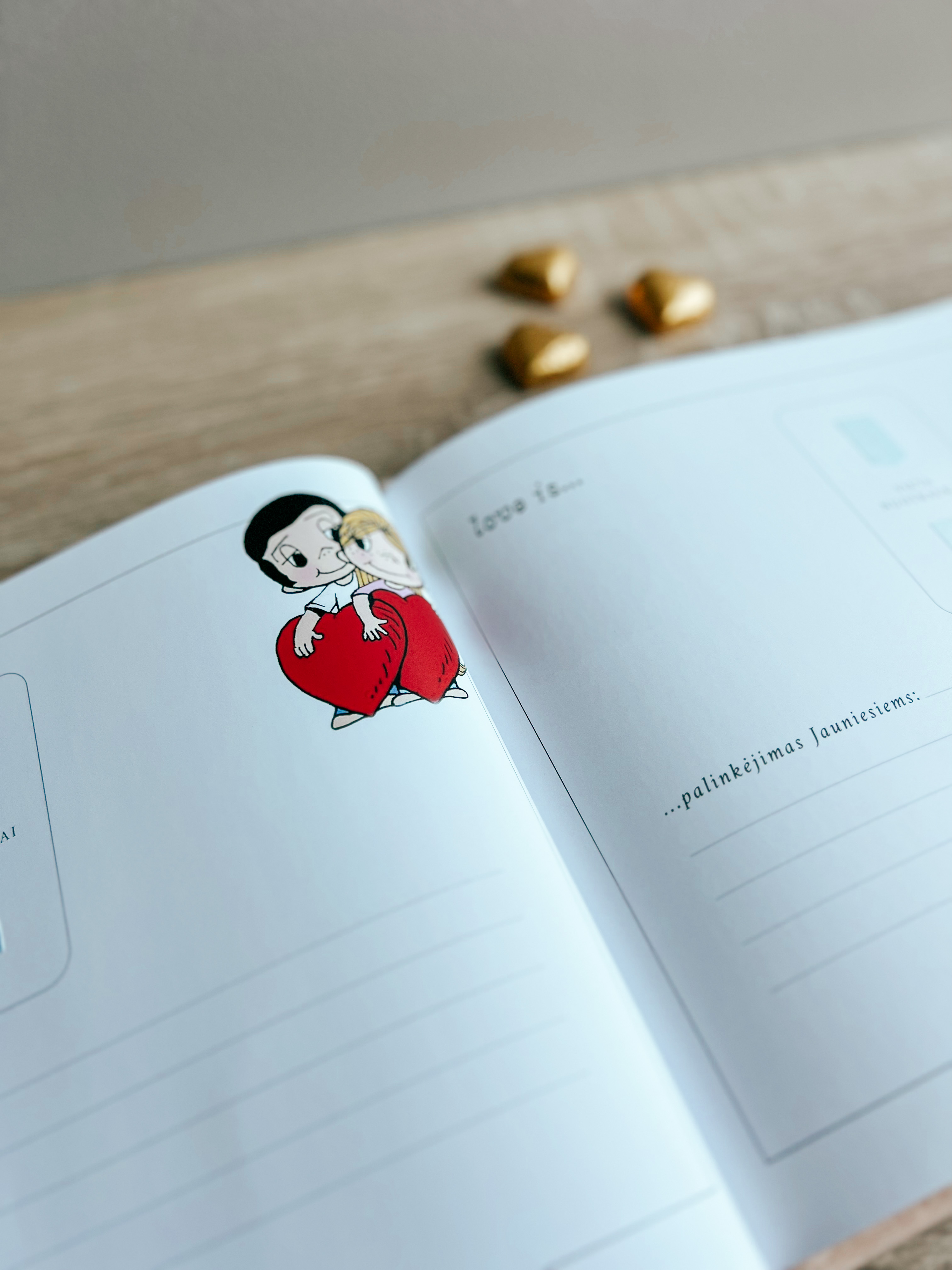 Palinkėjimų knyga "LOVE IS..." | 28x20cm