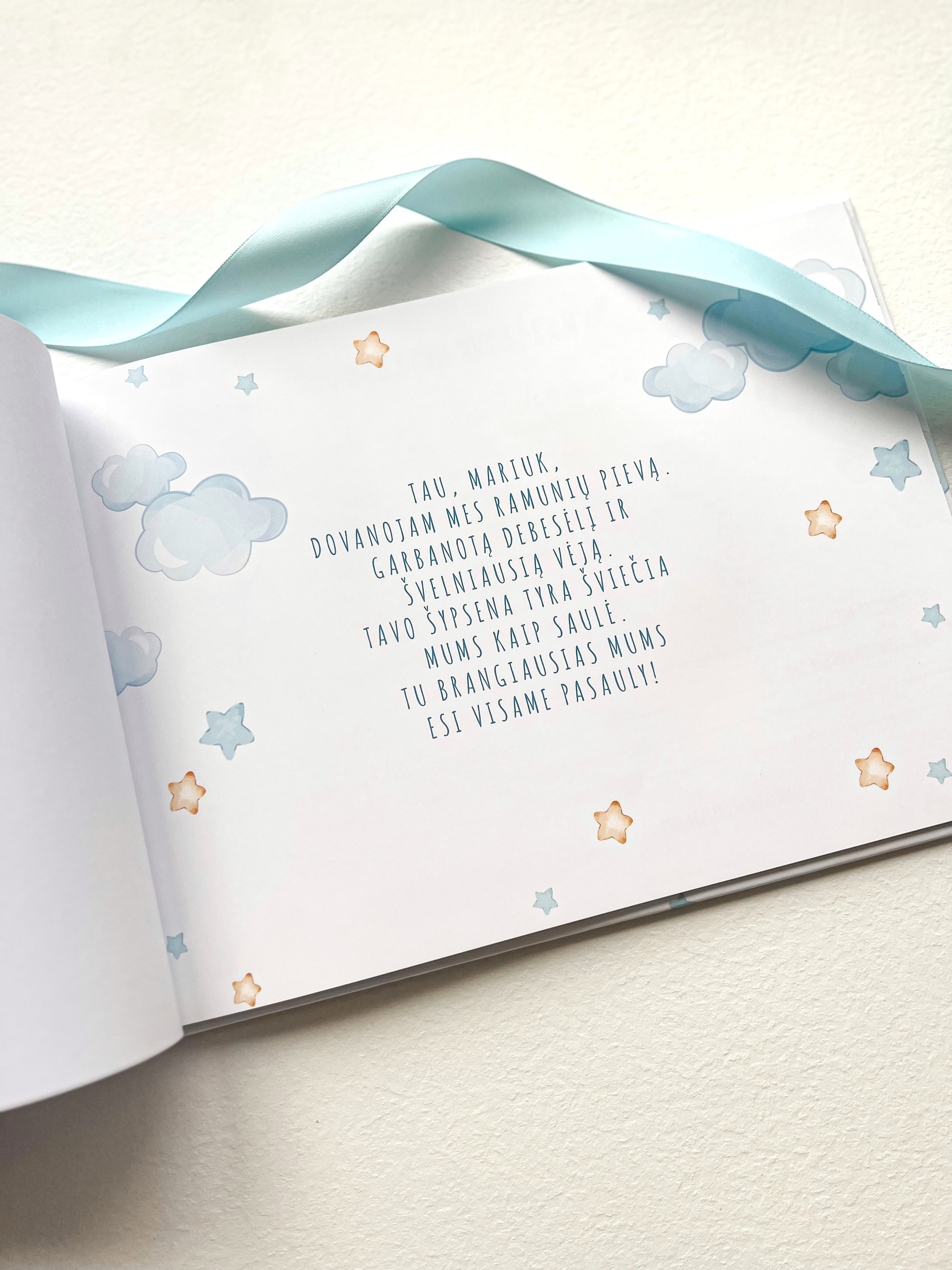 Palinkėjimų knyga "MĖLYNI DRAMBLIUKAI" | 28x20cm