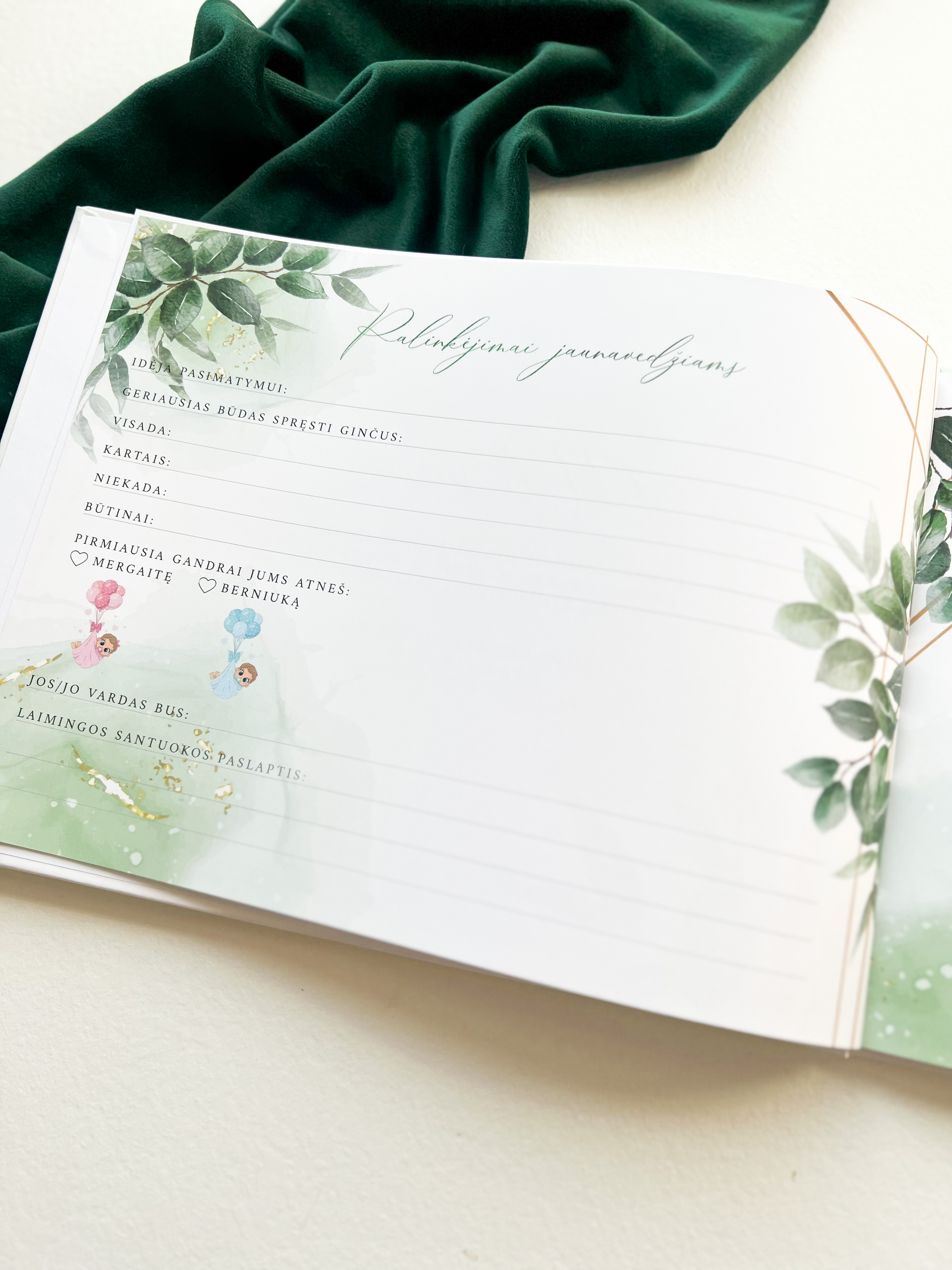 Palinkėjimų knyga "ŽOLYNAS" | 28x20cm