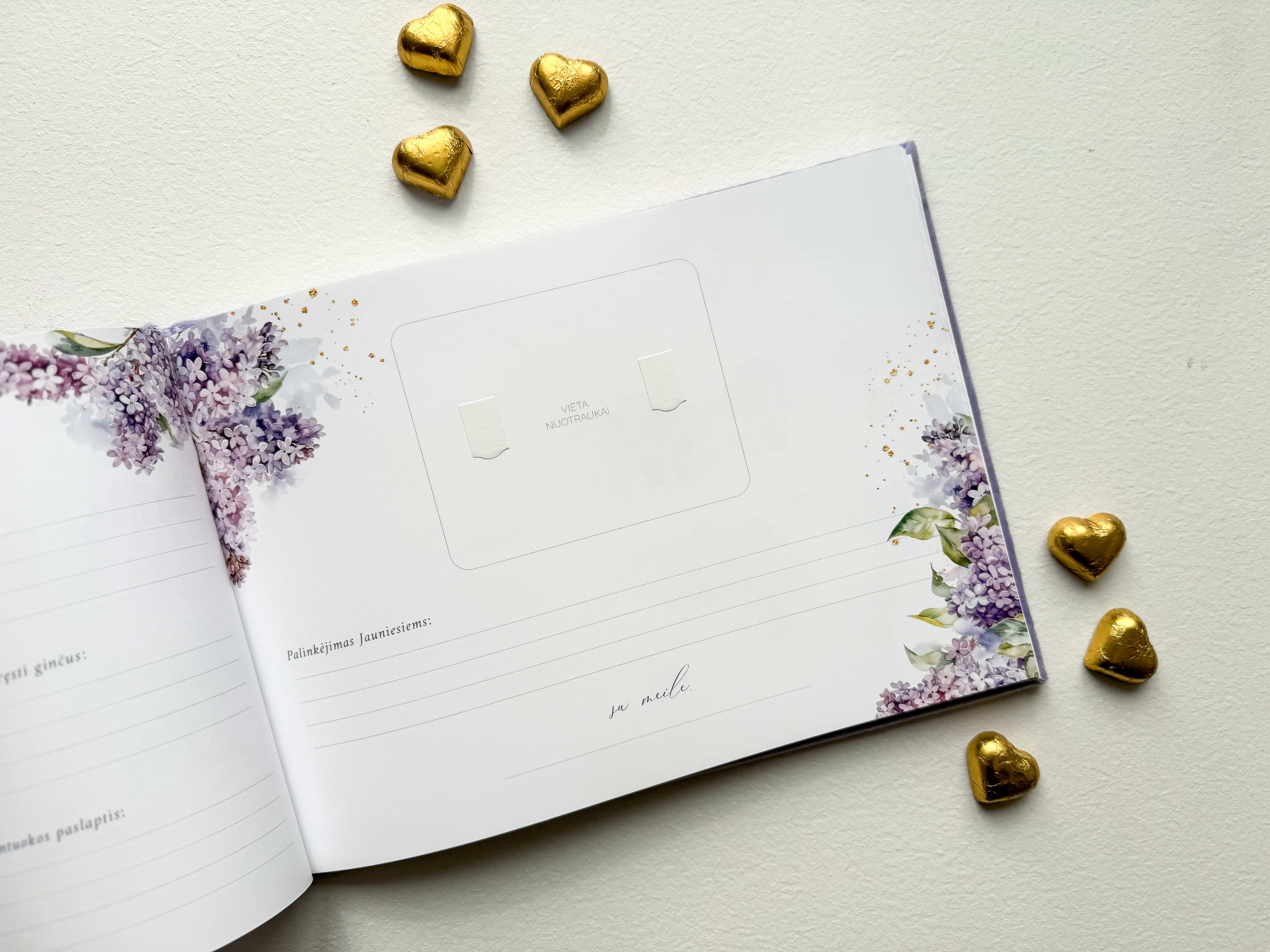 Palinkėjimų knyga "LILAC" | 28x20cm