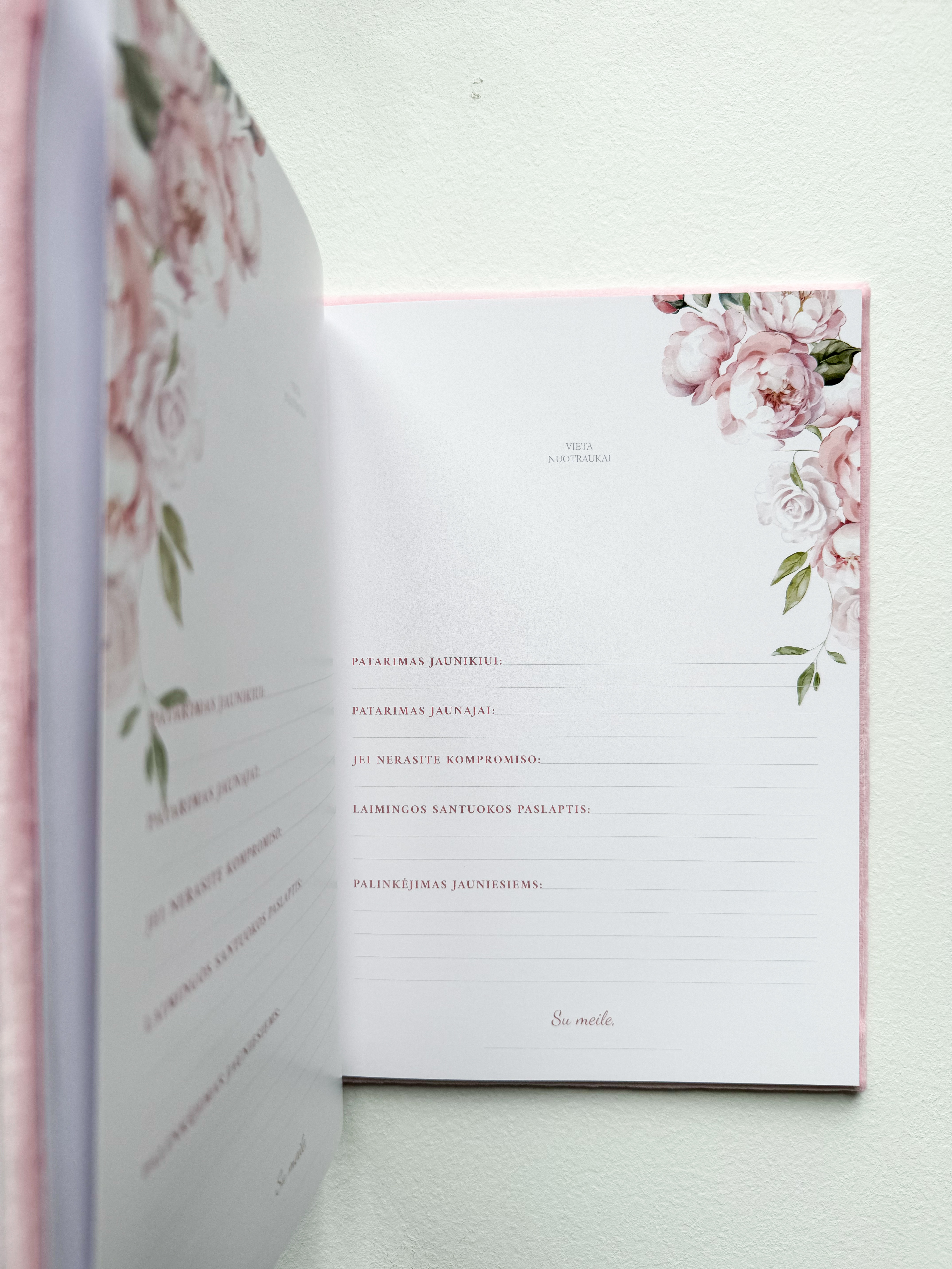 Palinkėjimų knyga "PEONY" | 20x28cm